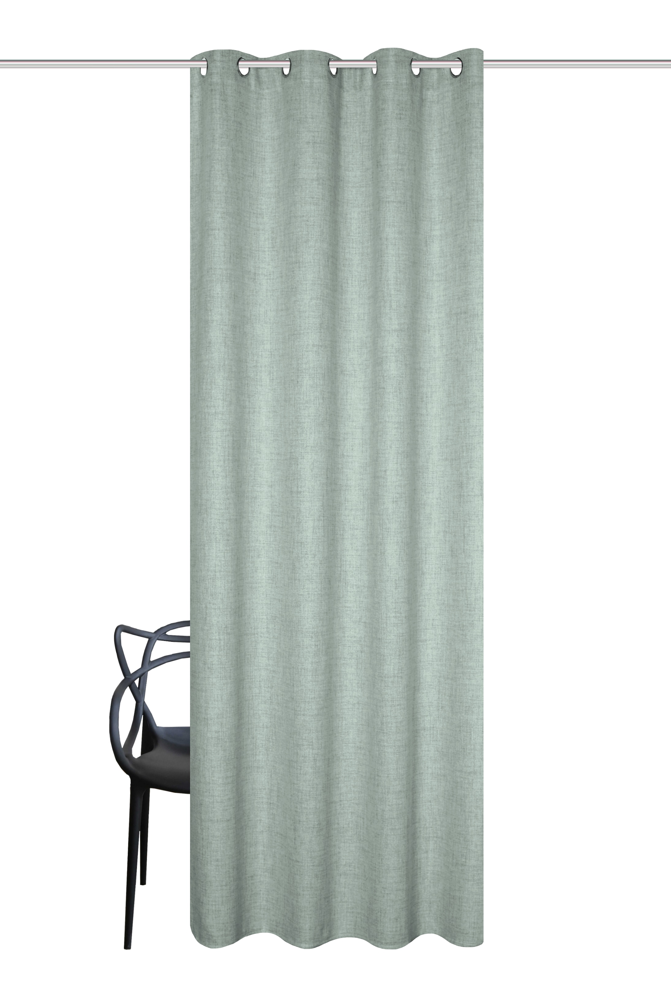 HOME WOHNIDEEN Rideau »LINORA, 1 Stück, Ösen, blickdicht, Leinenstruktur« Œillet 1 cuis tlg. DÉCO, STRUCTURE LIN, UNI, ŒILLETS