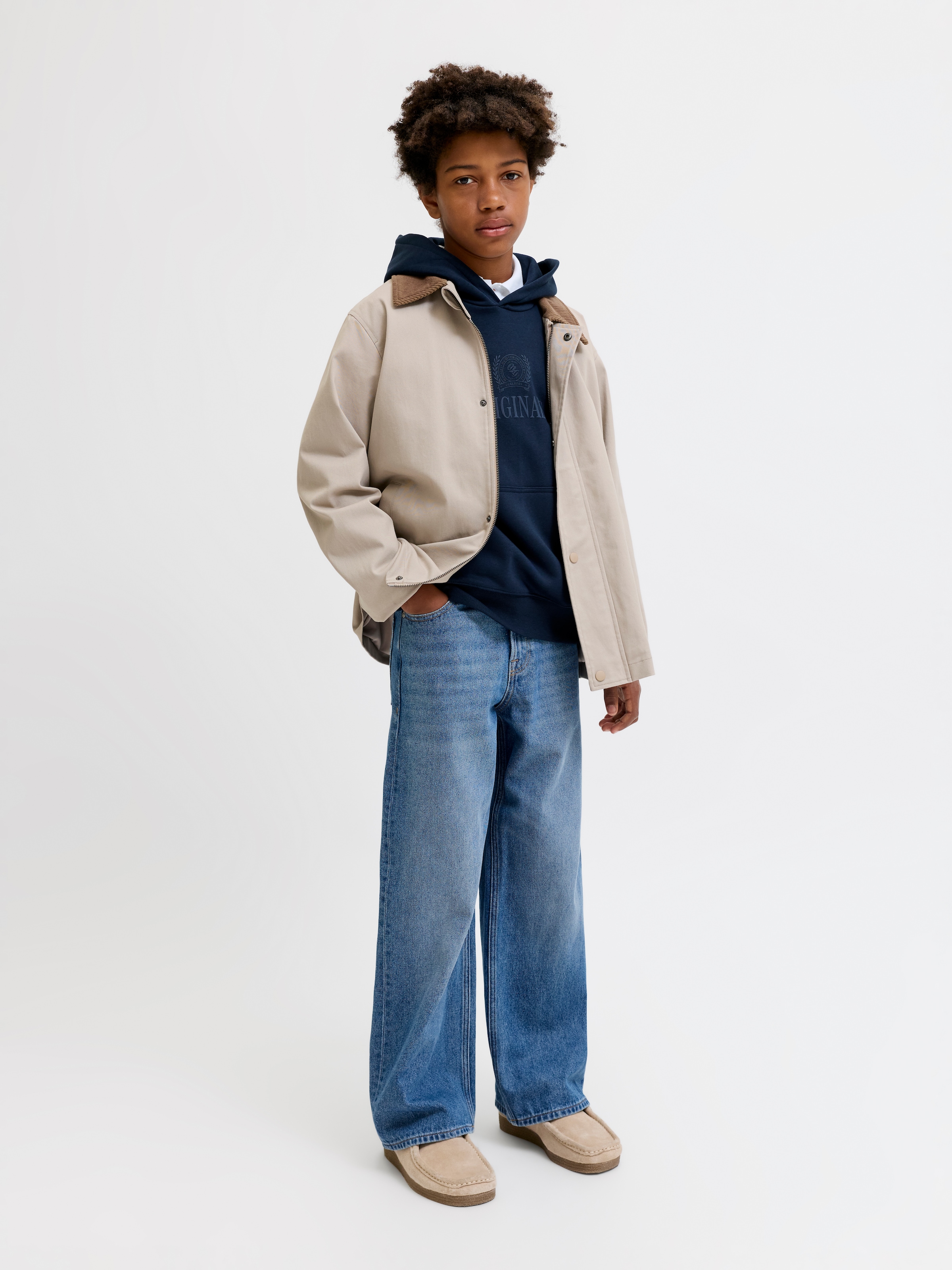 Jack & Jones Junior Weite Jeans »JJIDAVE JJORIGINAL AKM 200 SN JNR« Baumwolle, weit