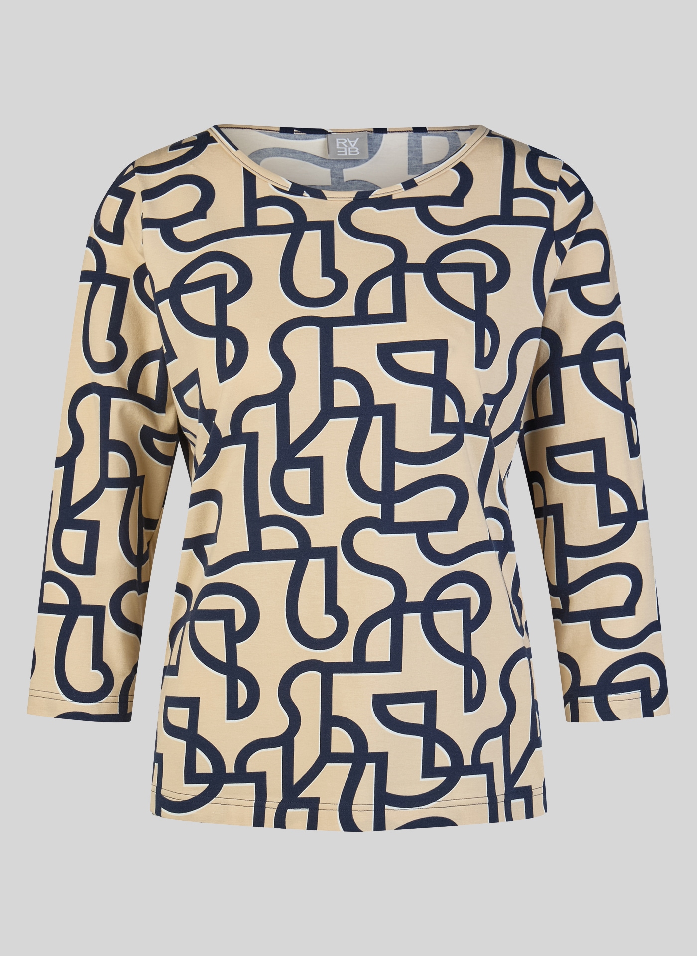 Rabe T-shirt à manches 3/4 avec imprimé intégral