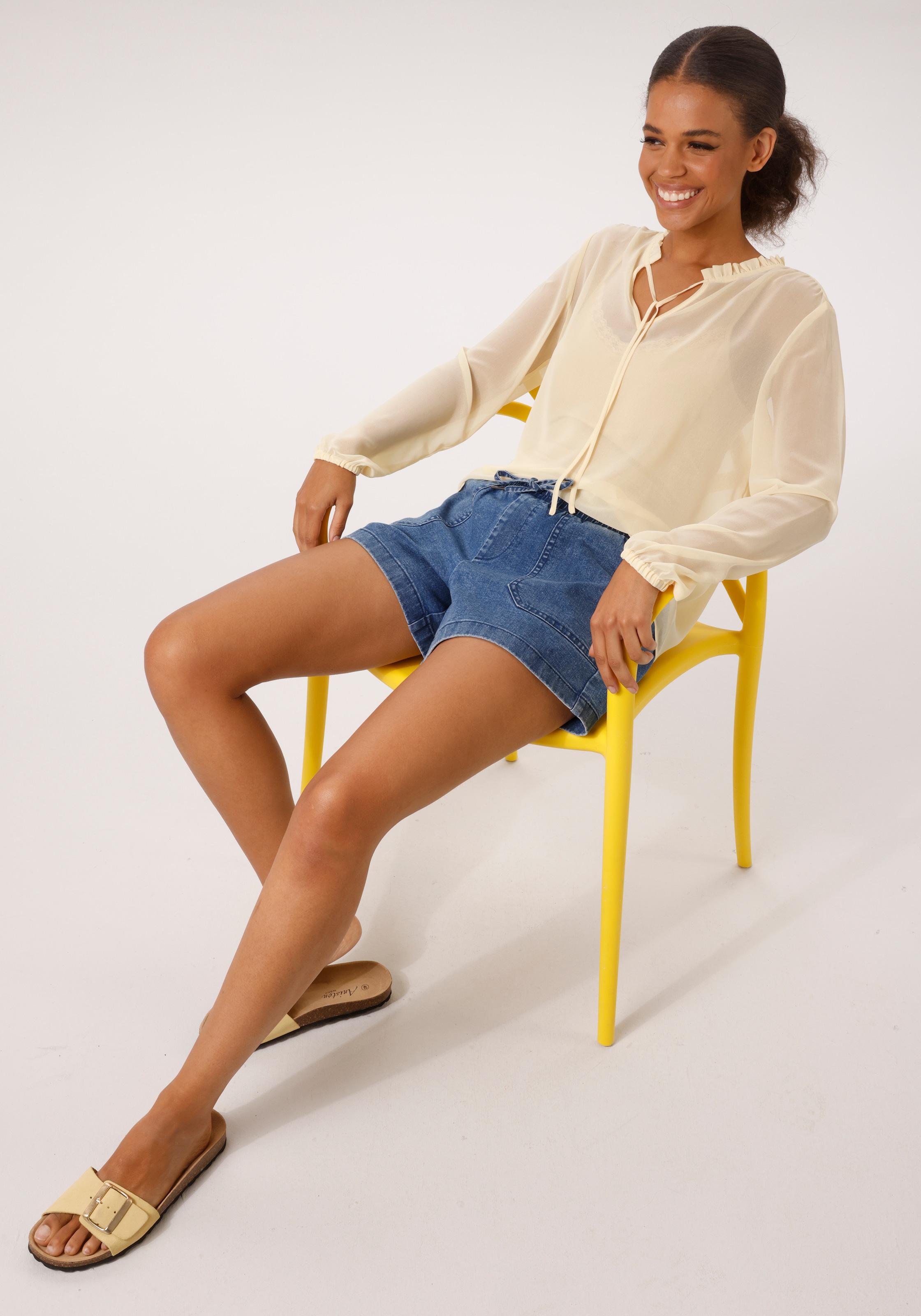 Aniston CASUAL Schlupfbluse im trendigen Pastell