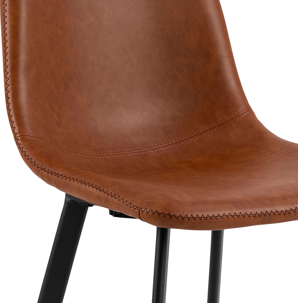 ACTONA GROUP Chaise de bistrot »Ohio« (Ensemble) 2 cuissiège avec pieds rectangulaires en acier et repose-pieds, plusieurs variantes