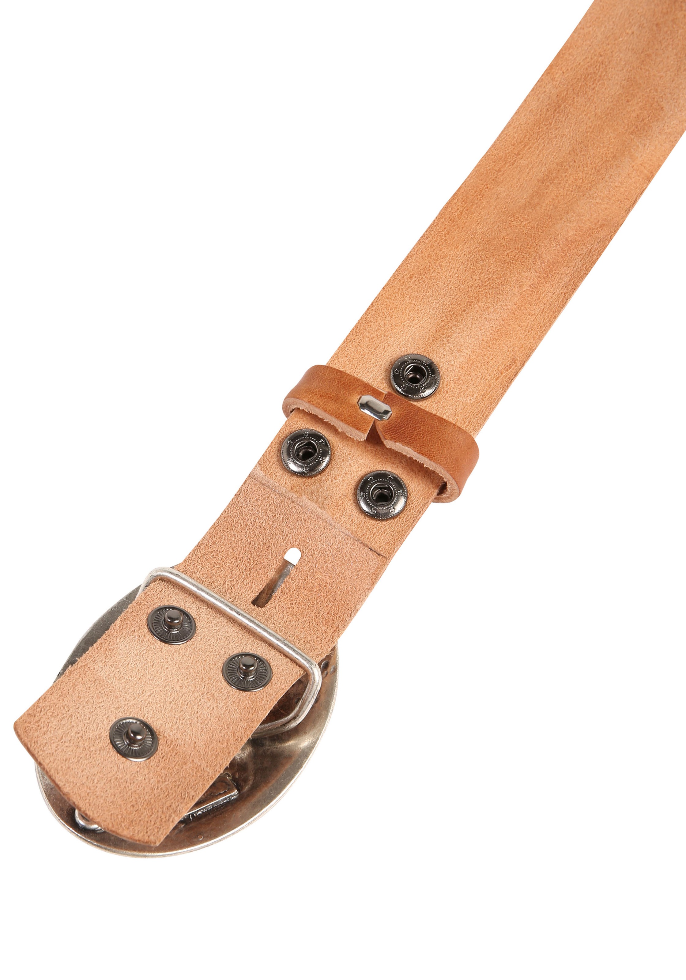 Rettungsring Gürtel Ledergürtel mit austauschbarer Schliesse »Oval Nieten Mit Strass«