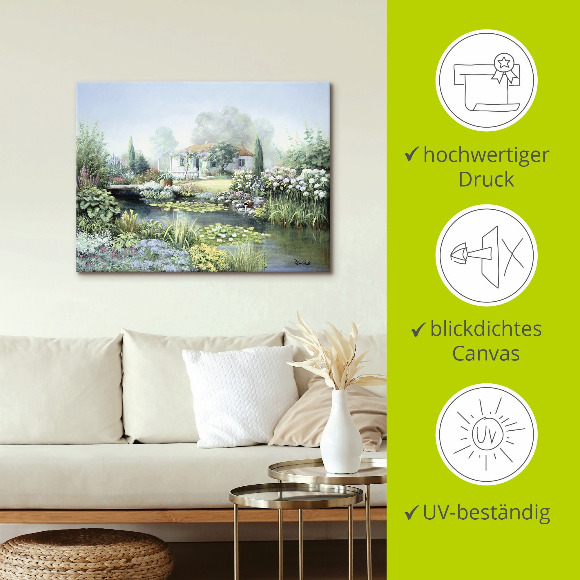 Artland Leinwandbild »Schatzgarten« Garten 1 Stk. tlg. auf Holzrahmen gespannt