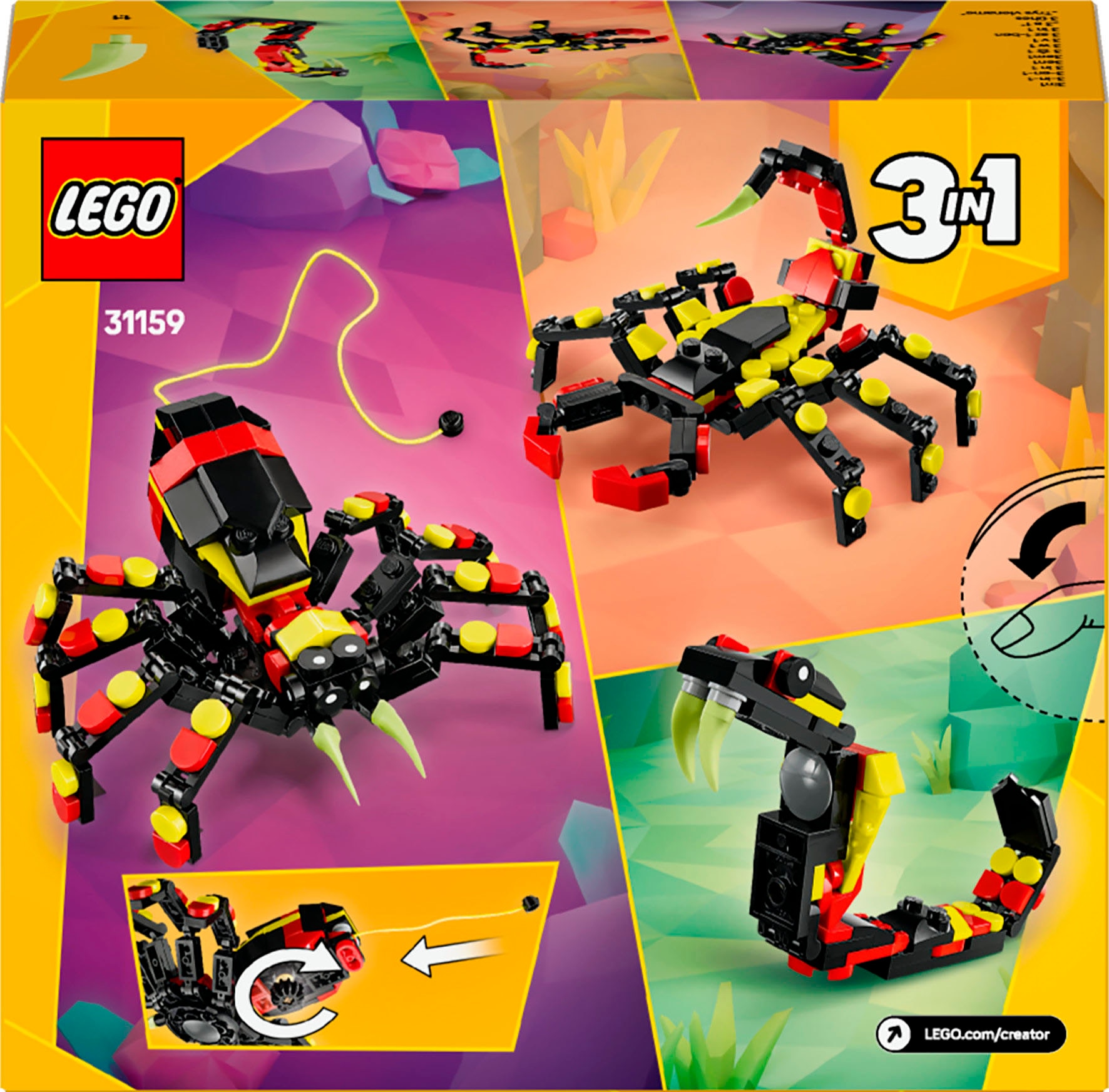 LEGO® Pions de construction »Wilde Tiere: Überraschungsspinne (31159), LEGO Creator« Made in Europe