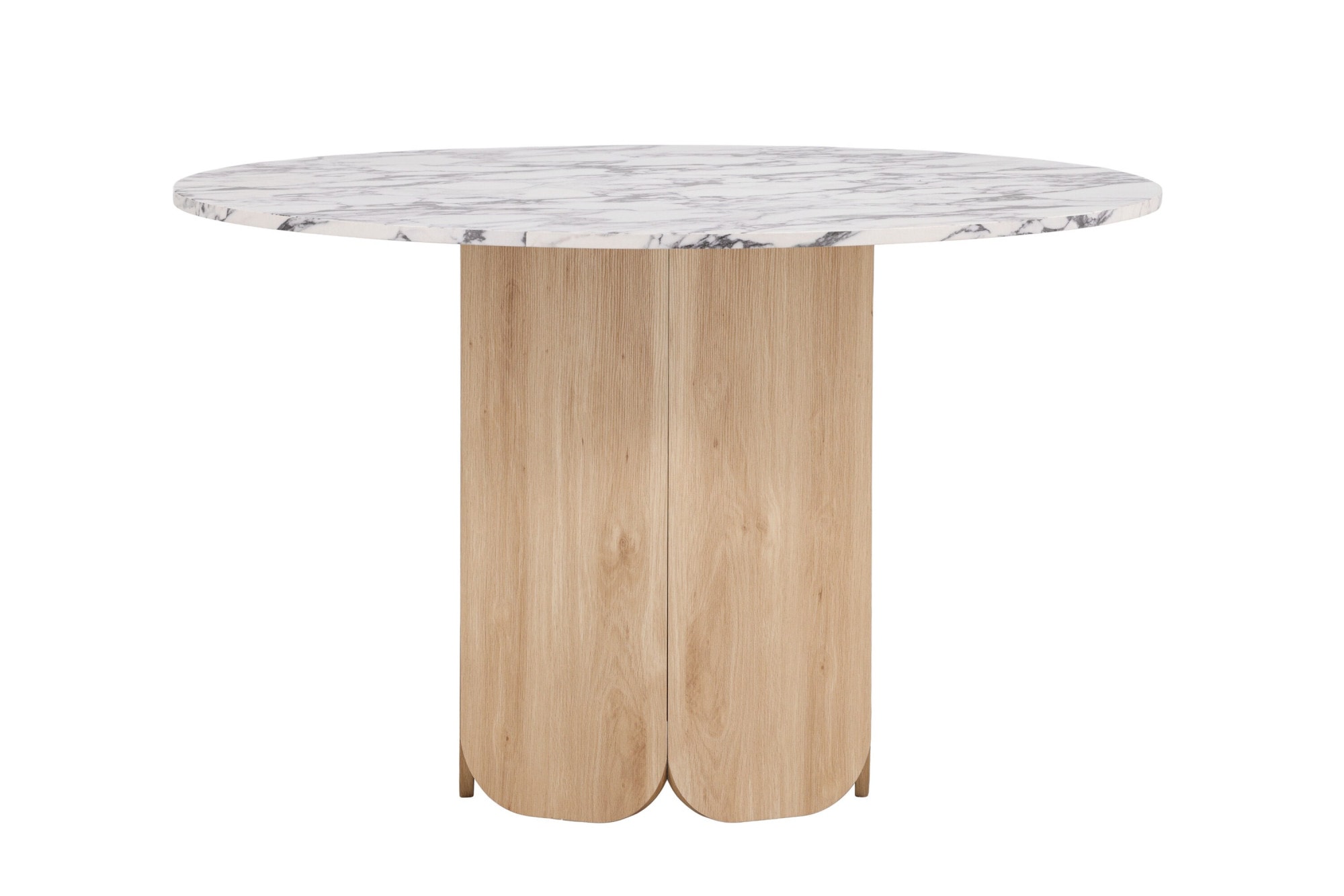 Venture Home Esstisch »Tekla, runder Esstisch, gerippter Säulenfuss, Ø 120 cm« Esszimmertisch, MDF, Papierlaminat, zentraler Mittelfuss, geräumig