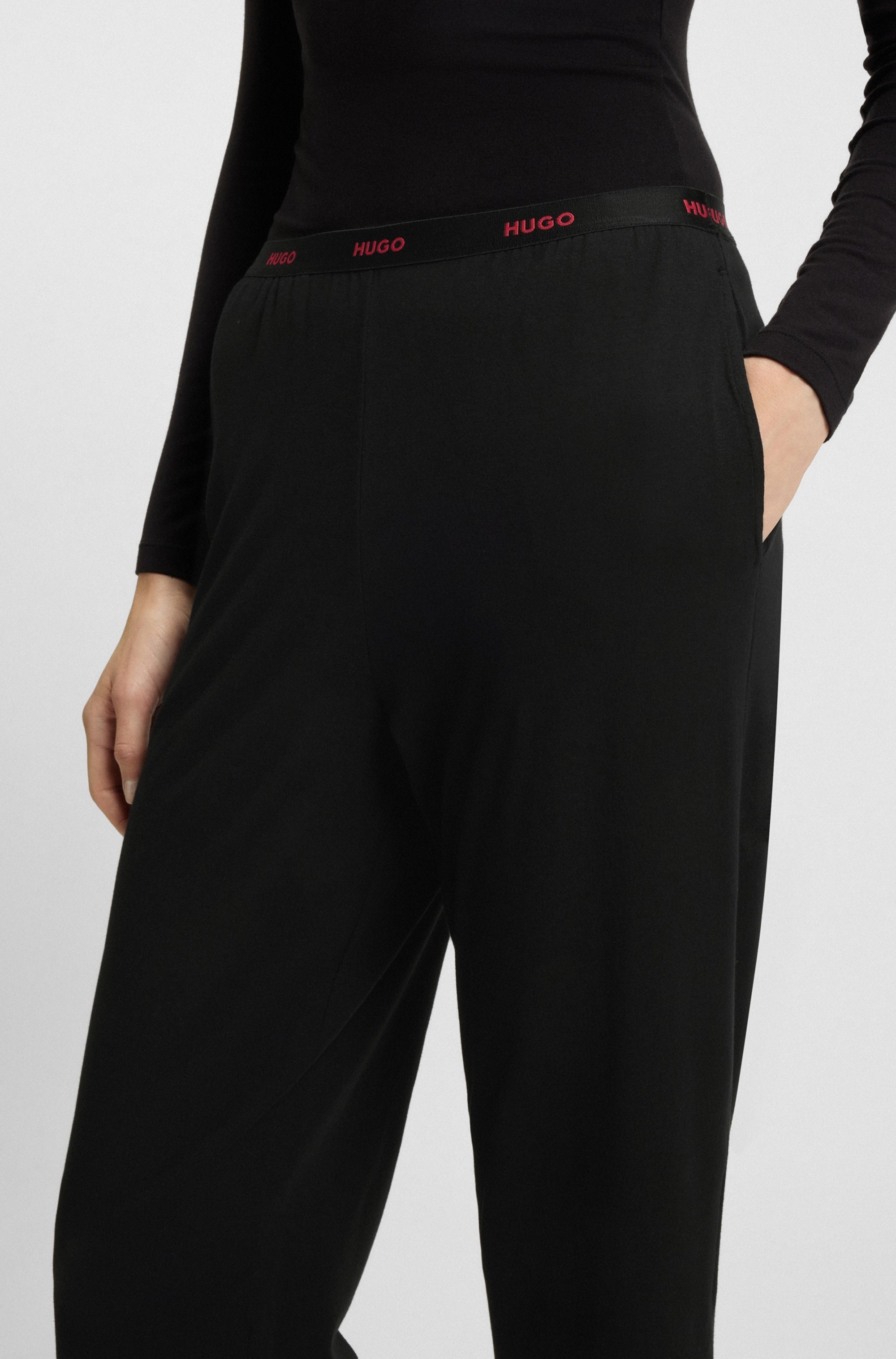 HUGO Underwear Pyjamahose »ID«  Sichtbarer Elastikbund, gerades Bein