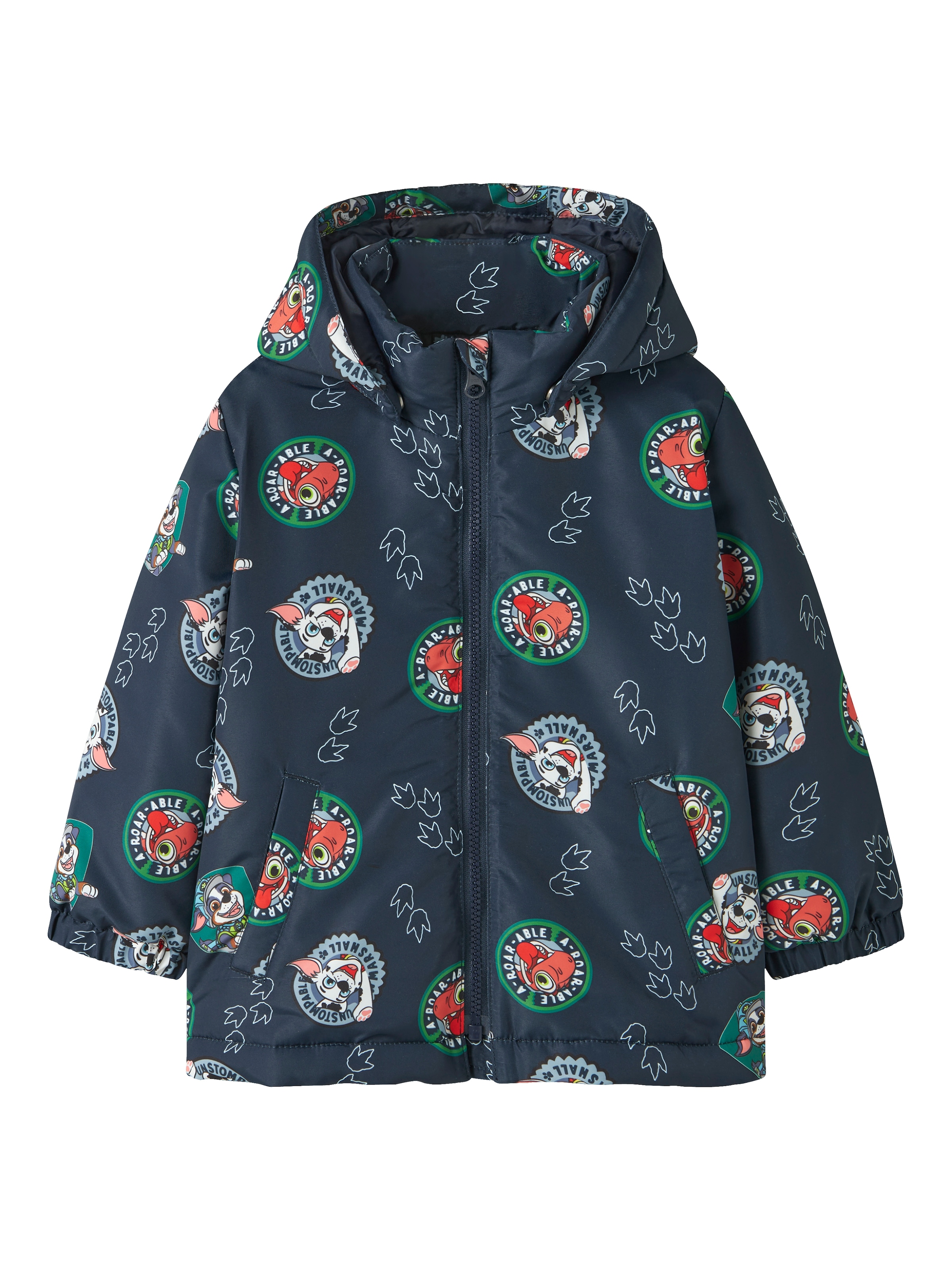 Name It Veste d'extérieur »NMMMAX JY JACKET PAWPATROL NOOS CPLGM« avec capuche fibres synthétiques, déperlant, capuche amovible