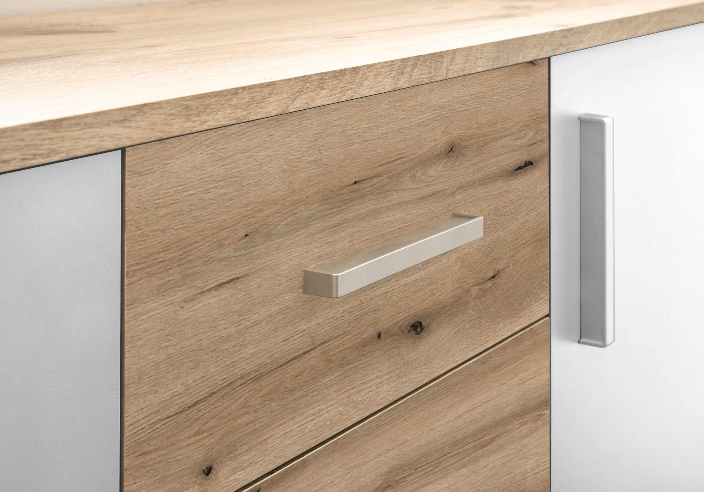 HBZ Commode »BC-Drift-2, Universalschrank Stellmass BxHxT 80x84x35 cm« 1 cuis tlg. Kommode mit 2 Türen, 2 Schubkästen, 1 Einlegeboden