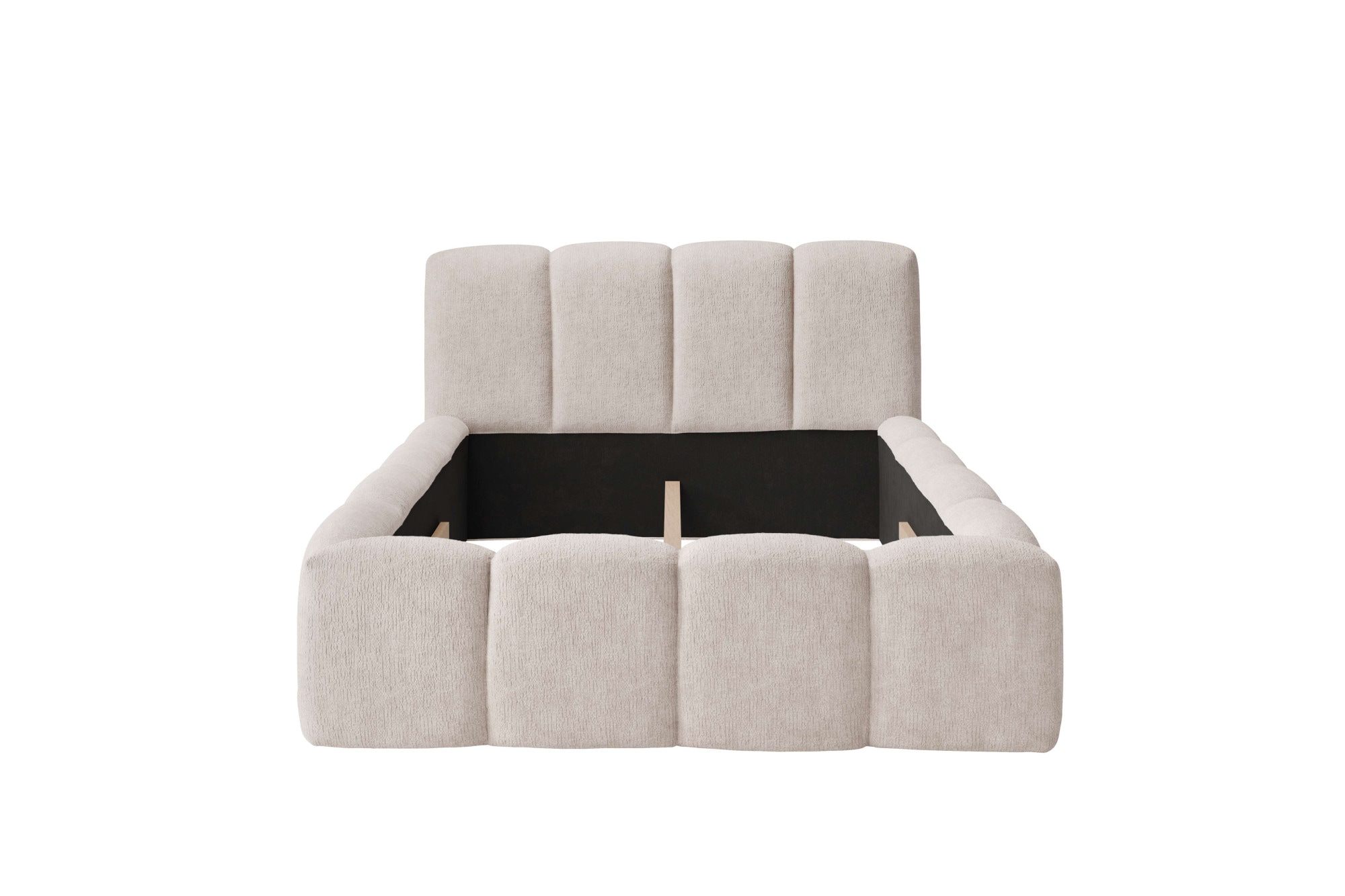 Home affaire Lit rembourré »LHUBERT wahlweise mit/ohne Bettkasten, Breite Liegefläche 160/180 cm« Stauraumbett, Doppelbet mit Kopfteil, ohne Matratze