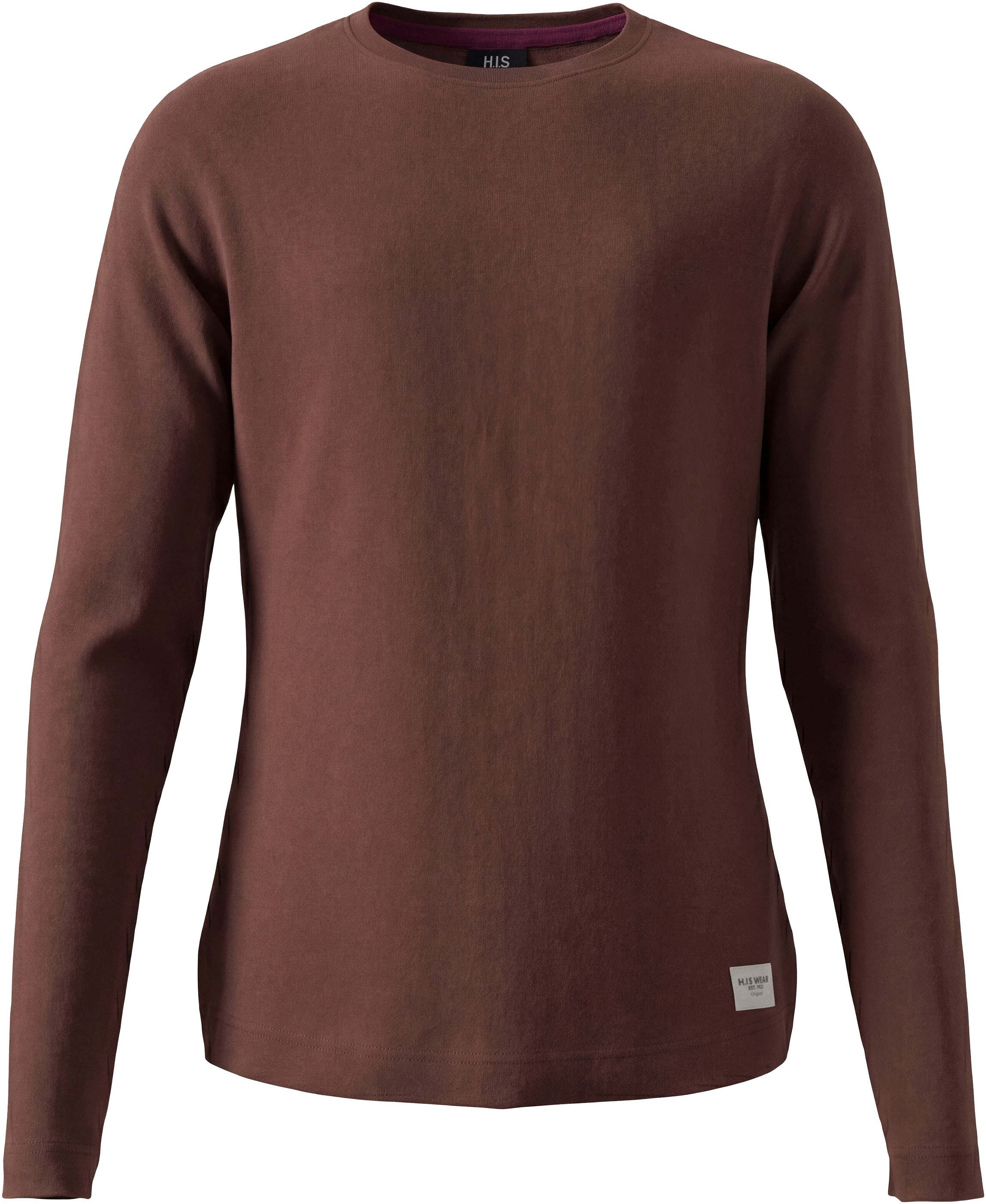 H.I.S T-shirt à manches longues »3er Pack H.I.S Shirts in modischen Farben, Must-Have Basic« Paquet, 3,  3 T-shirts basiques à manches longues en lot, longueur aux hanches, coupe basique