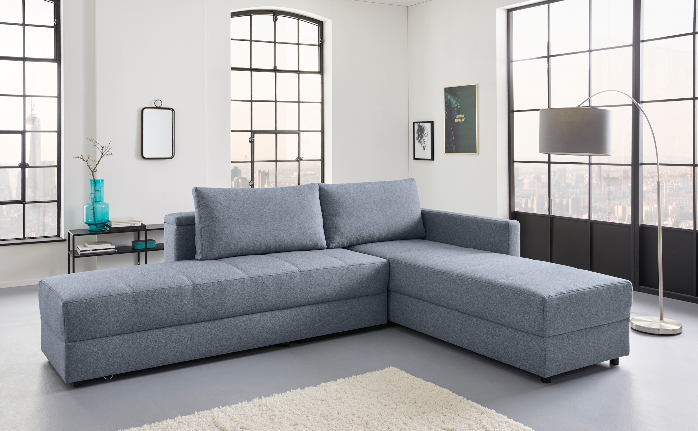 LOOKS by Wolfgang Joop Canapé d'angle »LooksIII L-Form« durch Drehfunktion zum Bett wandelbar, inklusive Staufach
