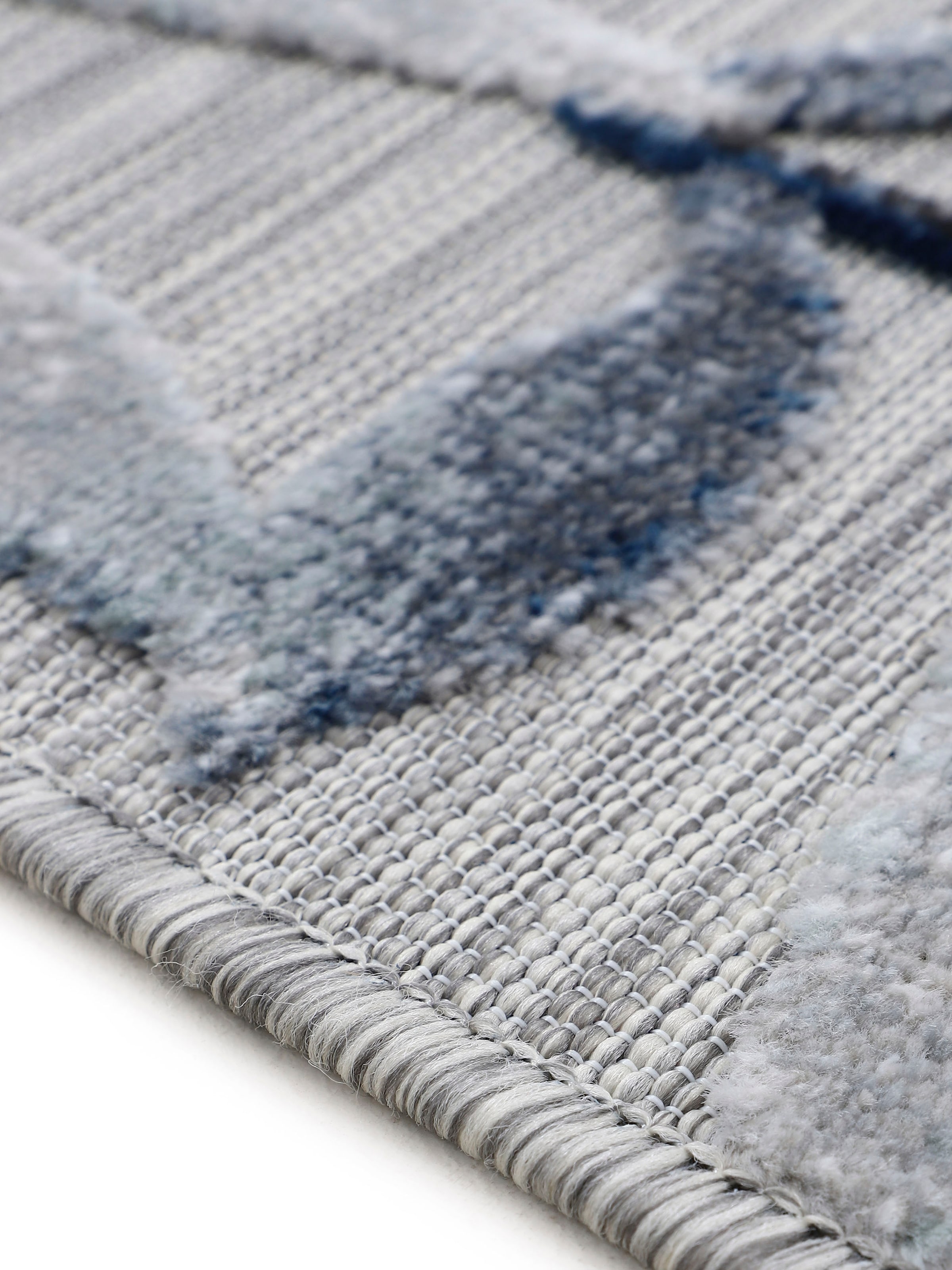 carpetfine Tapis »Deja 100« Rectangulaire 4 mm Höhe robustes Flachgewebe, Floral Palmenblätter, In- und Outdoor, Läufer