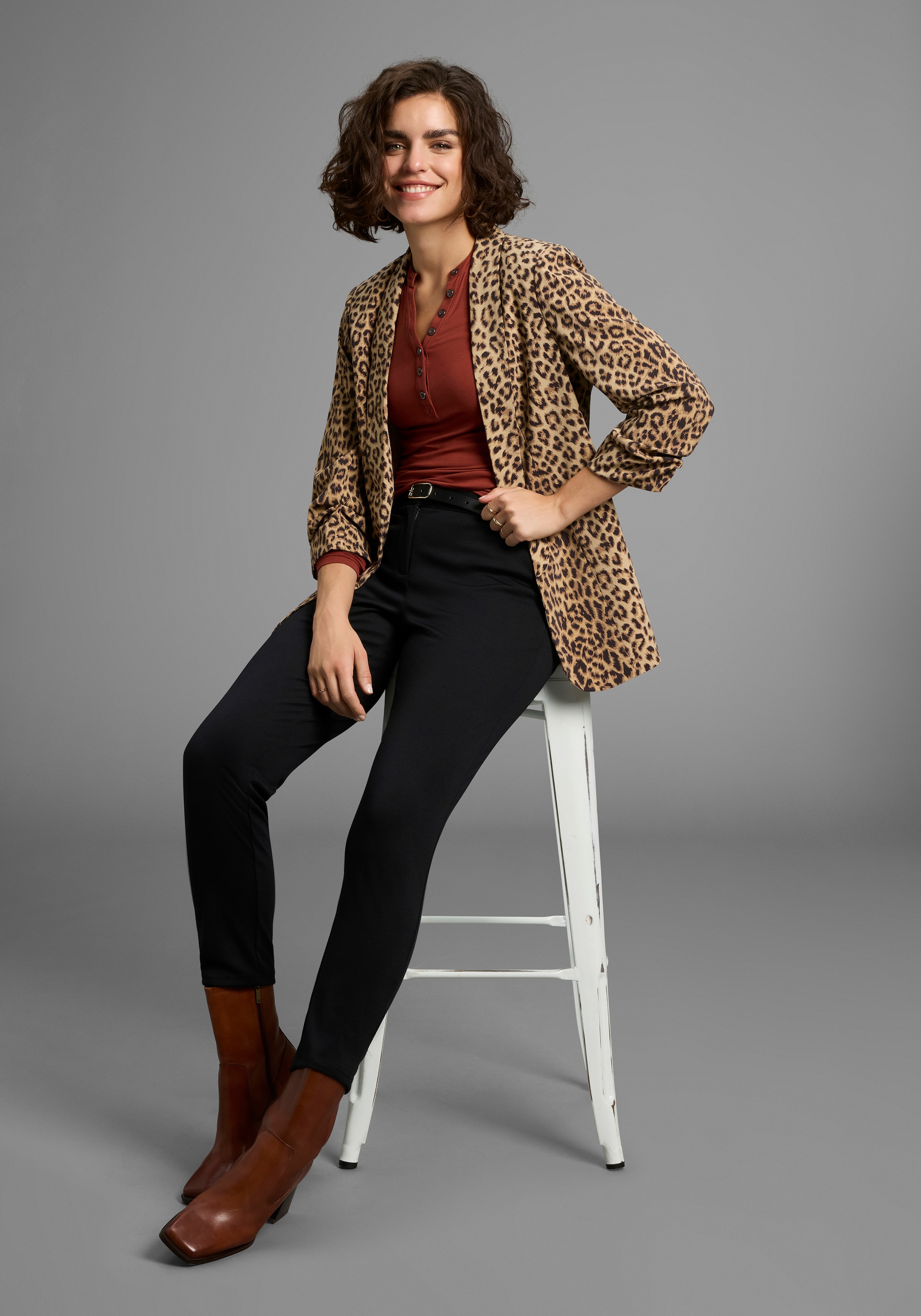 Laura Scott Pantalon stretch  aus bequemem Stoff mit figurbetonender Form