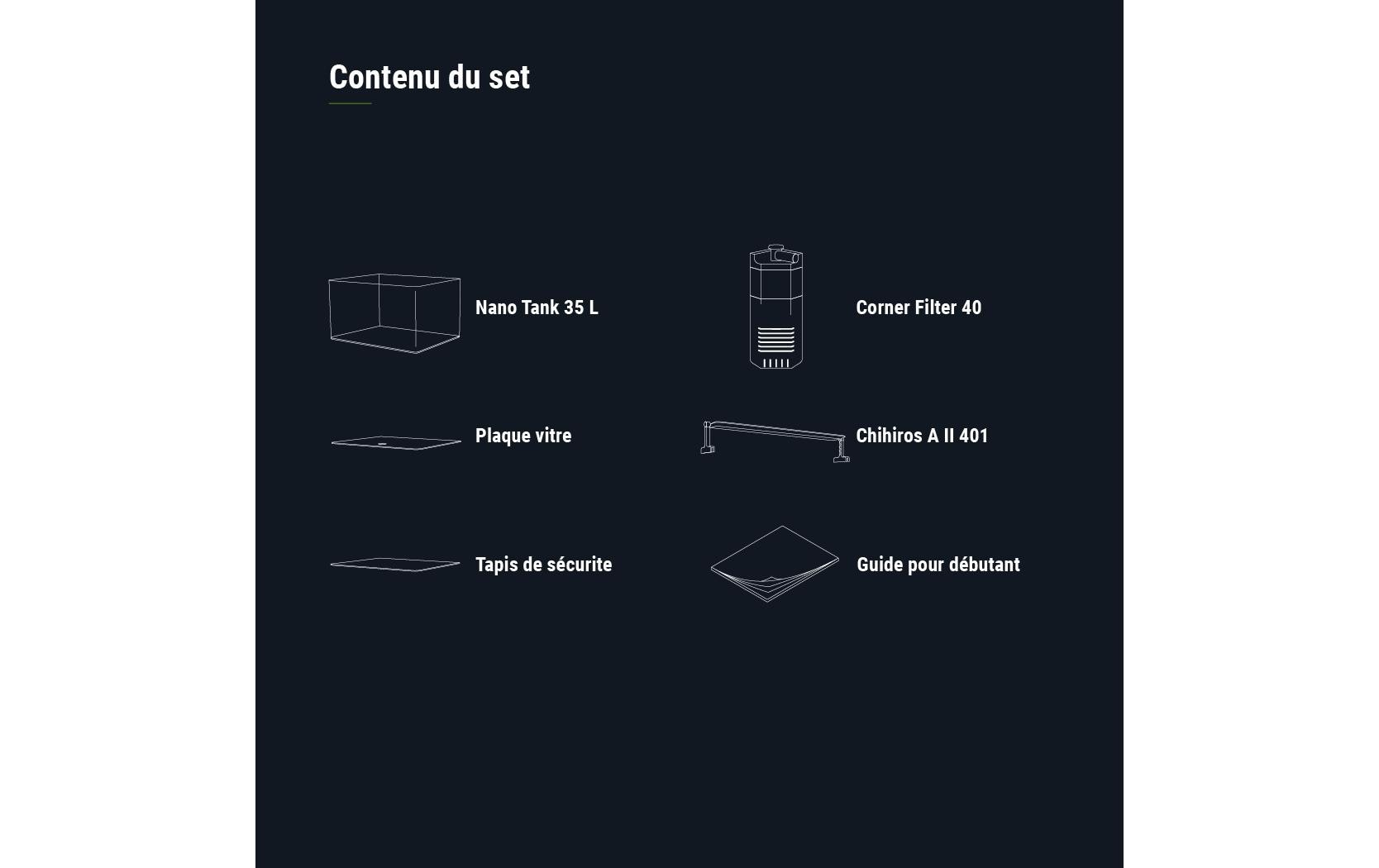 DENNERLE Set aquarium »Nano Tank Plant Pro, 35 l«