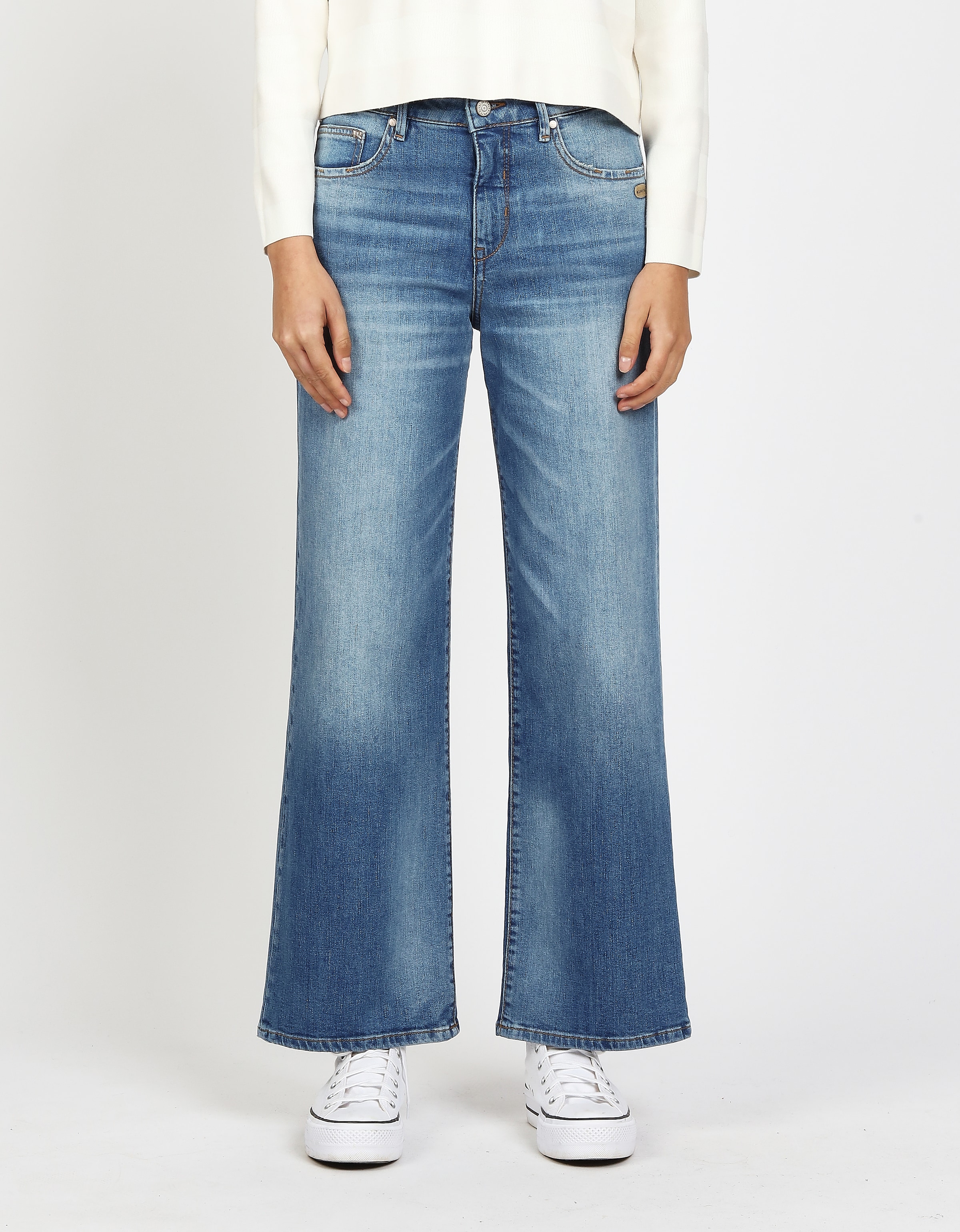 GANG Jeans large »94CARLOTTA« weiter Fit im bodenlangen Palazzo-Style
