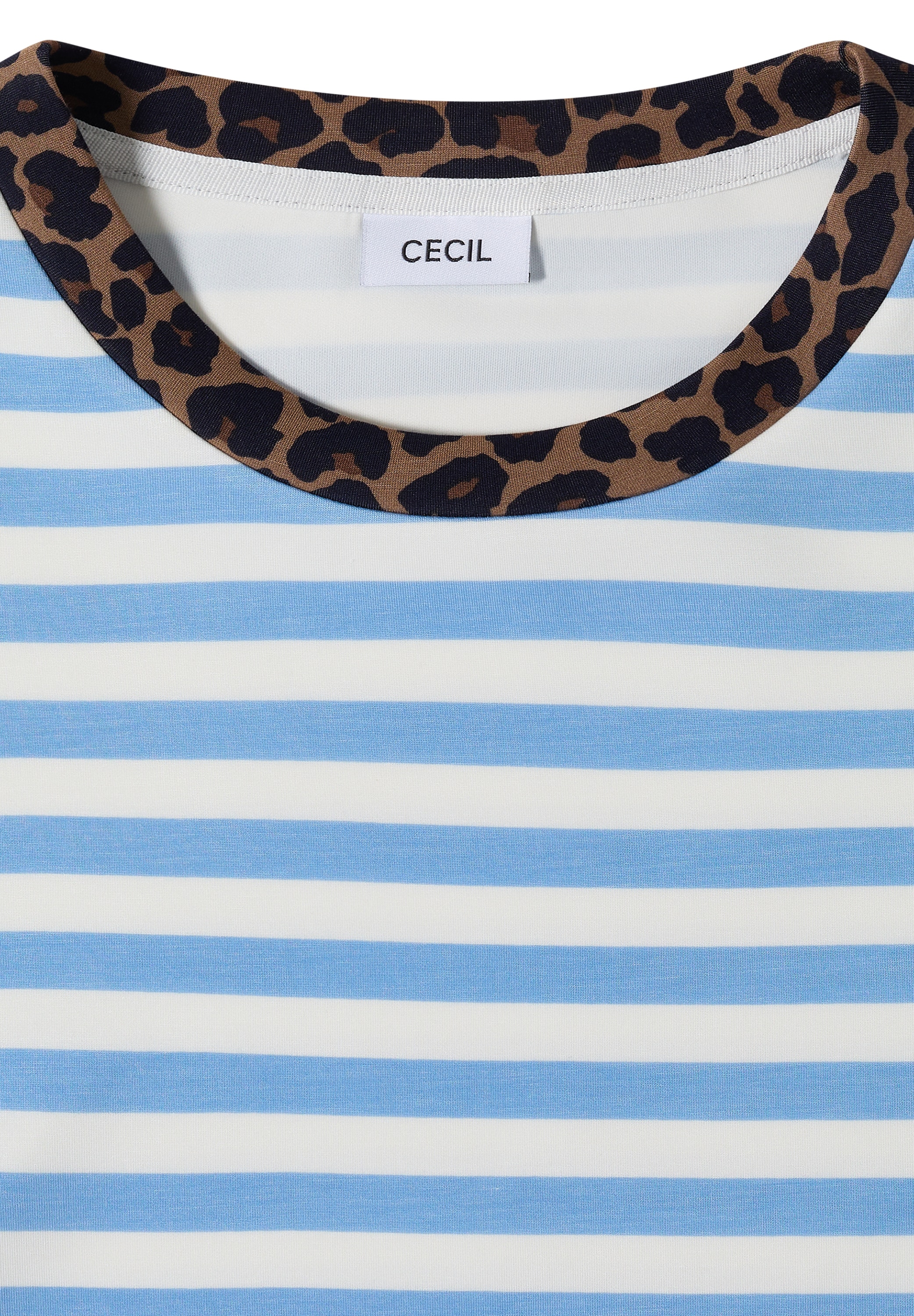 Cecil T-shirt avec détails imprimé animal, mélange viscose doux, col rond