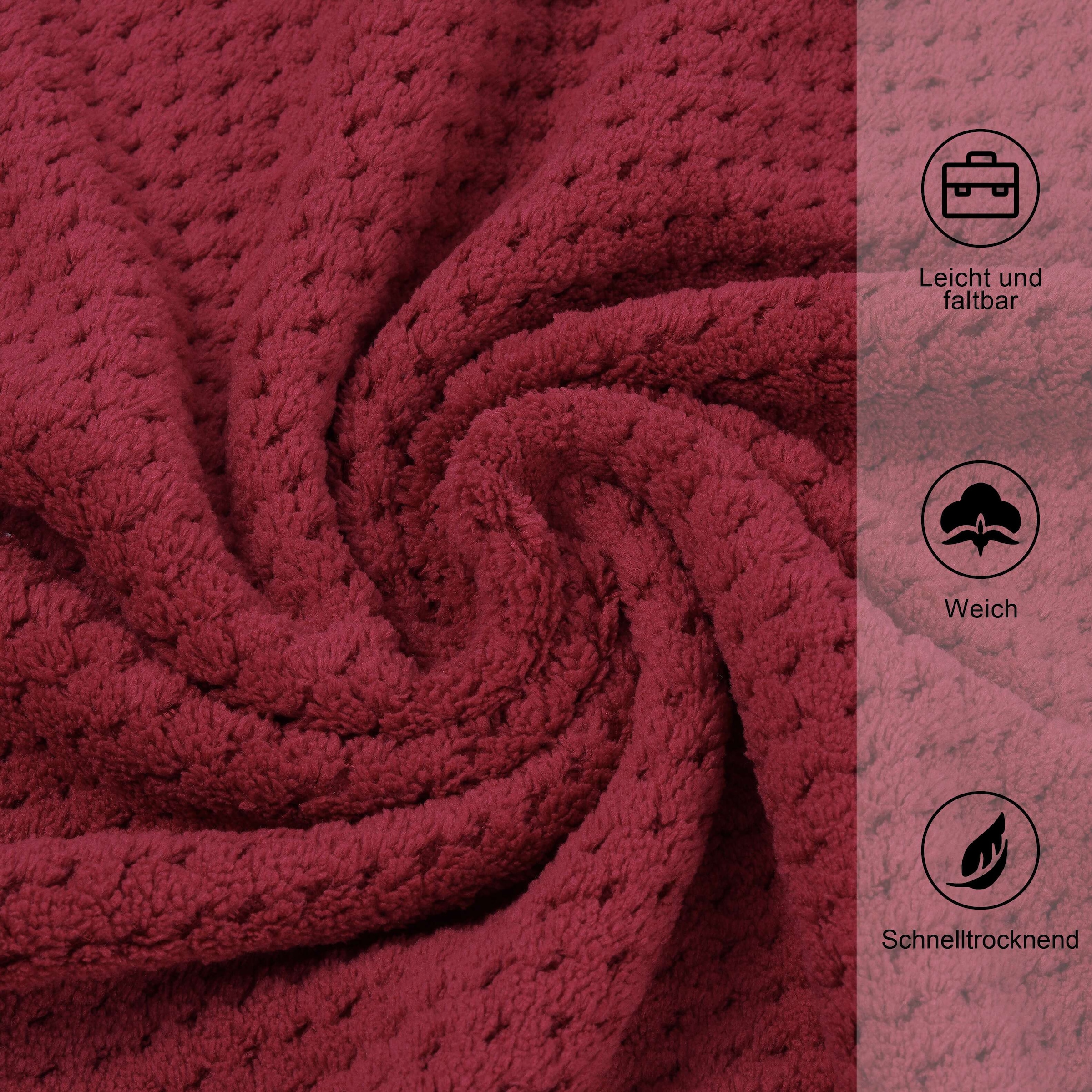 GOODproduct Serviettes »Parris, diverse Grössen, ideal als Sporthandtuch, Reisehandtuch« sehr leicht, kompakt, schnelltrocknend, Mikrofaser, mit Waffelmuster