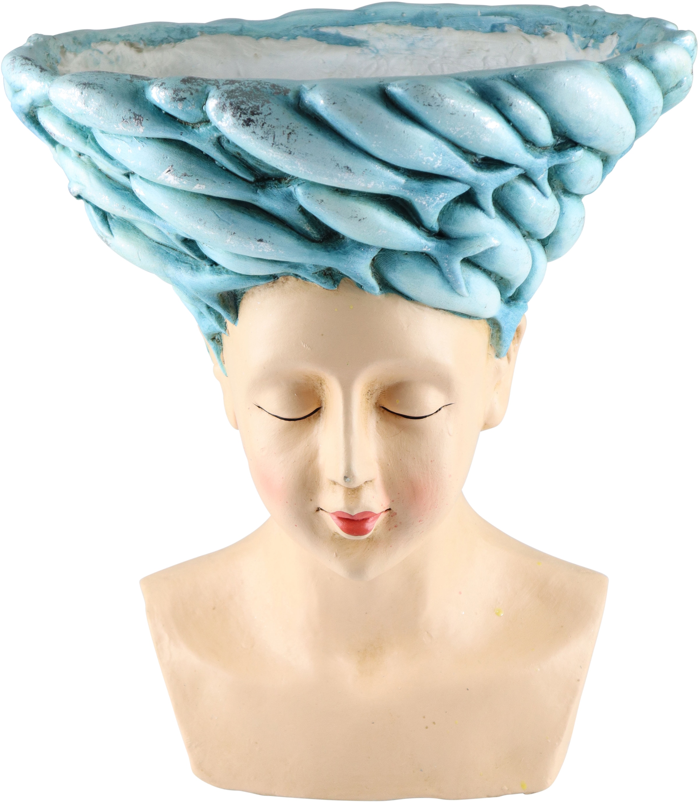 AM Design Dekofigur »Frauenkopf mit Fischen aus Polyresin« handgefertigte Osterdekoration