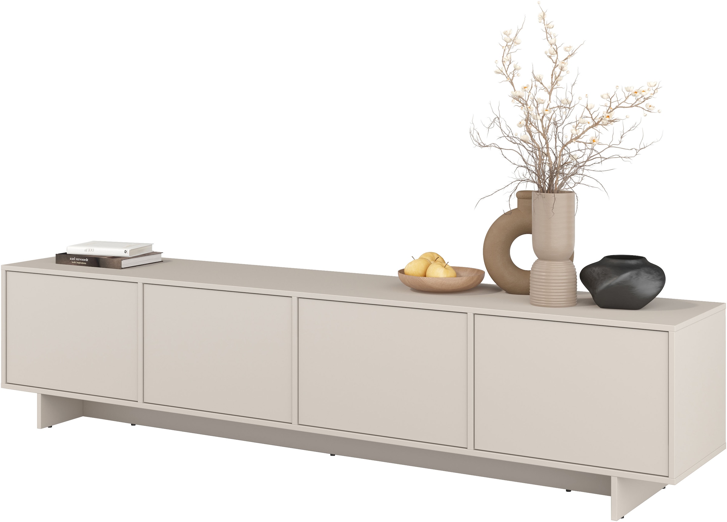GOODproduct Lowboard »Tatami, Modernes griffloses TV-Board, Breit 220,50cm, TV-Schrank« TV-Schrank, TV-Board mit viel Stauraum, push-to-open-Funktion