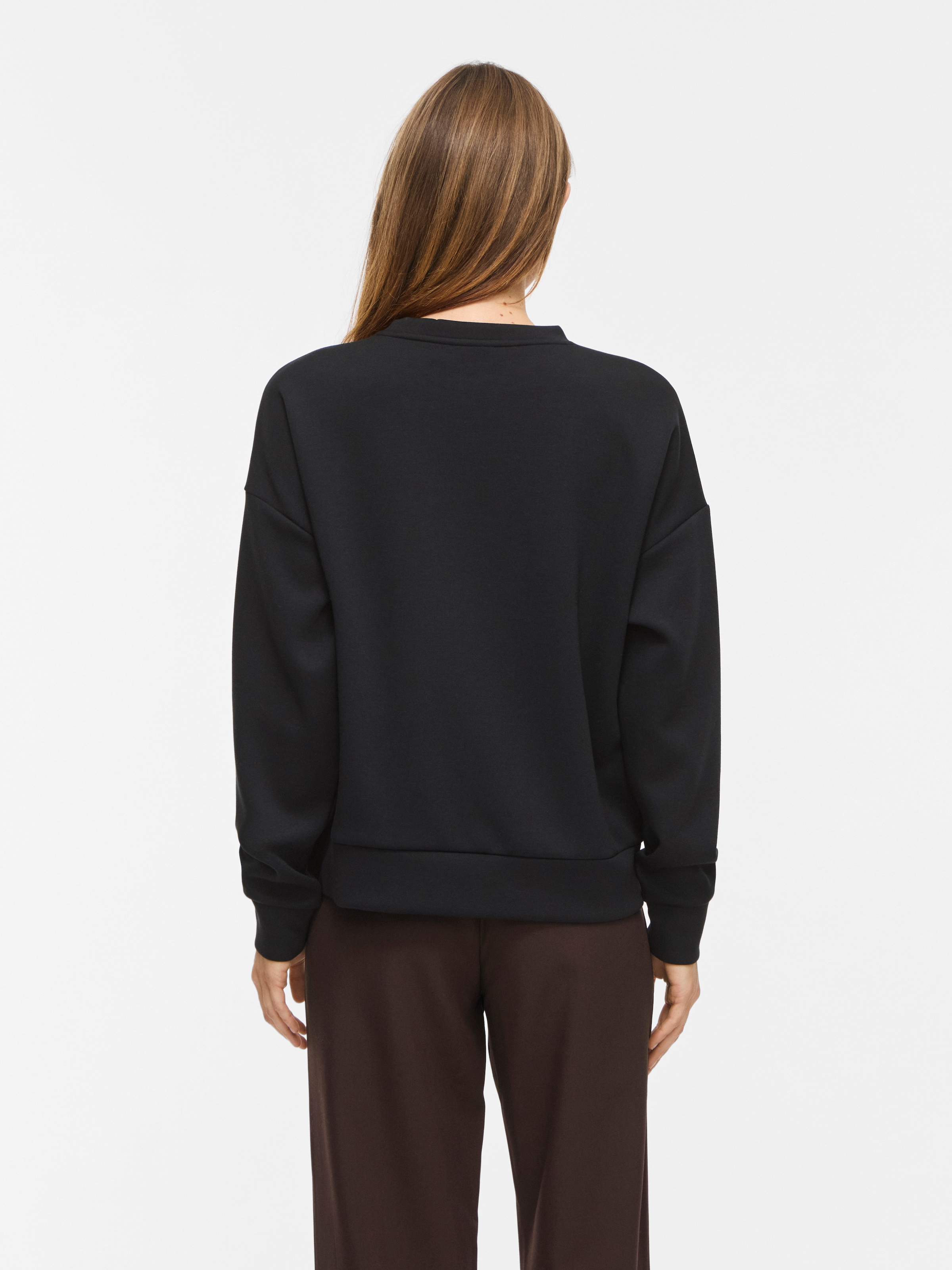 Vila Pull »VIREFLECT MOOD EMB L/S SWEAT TOP/R/3«, mélange de matières, coupe ample
