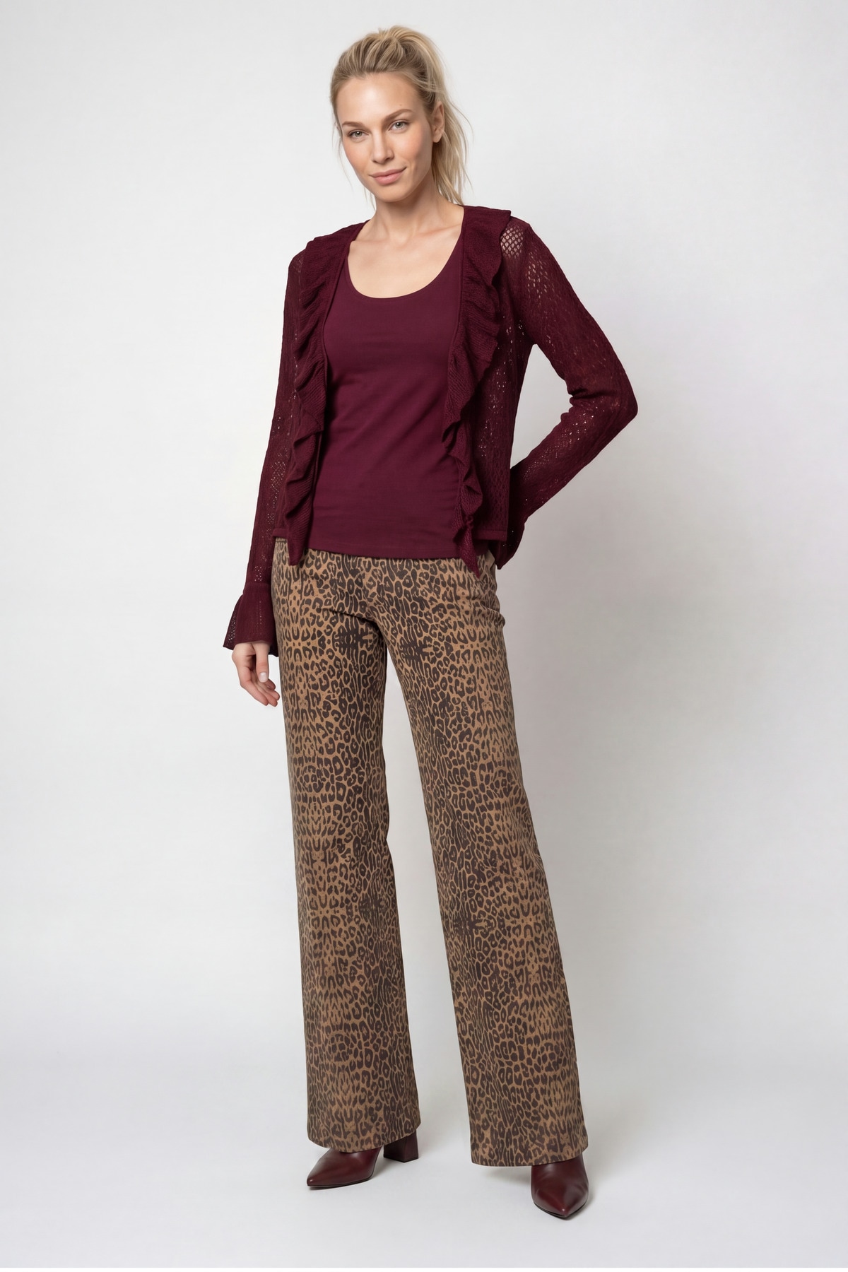 Monari Cardigan »Jacke Volants« Regular fit mit Volants