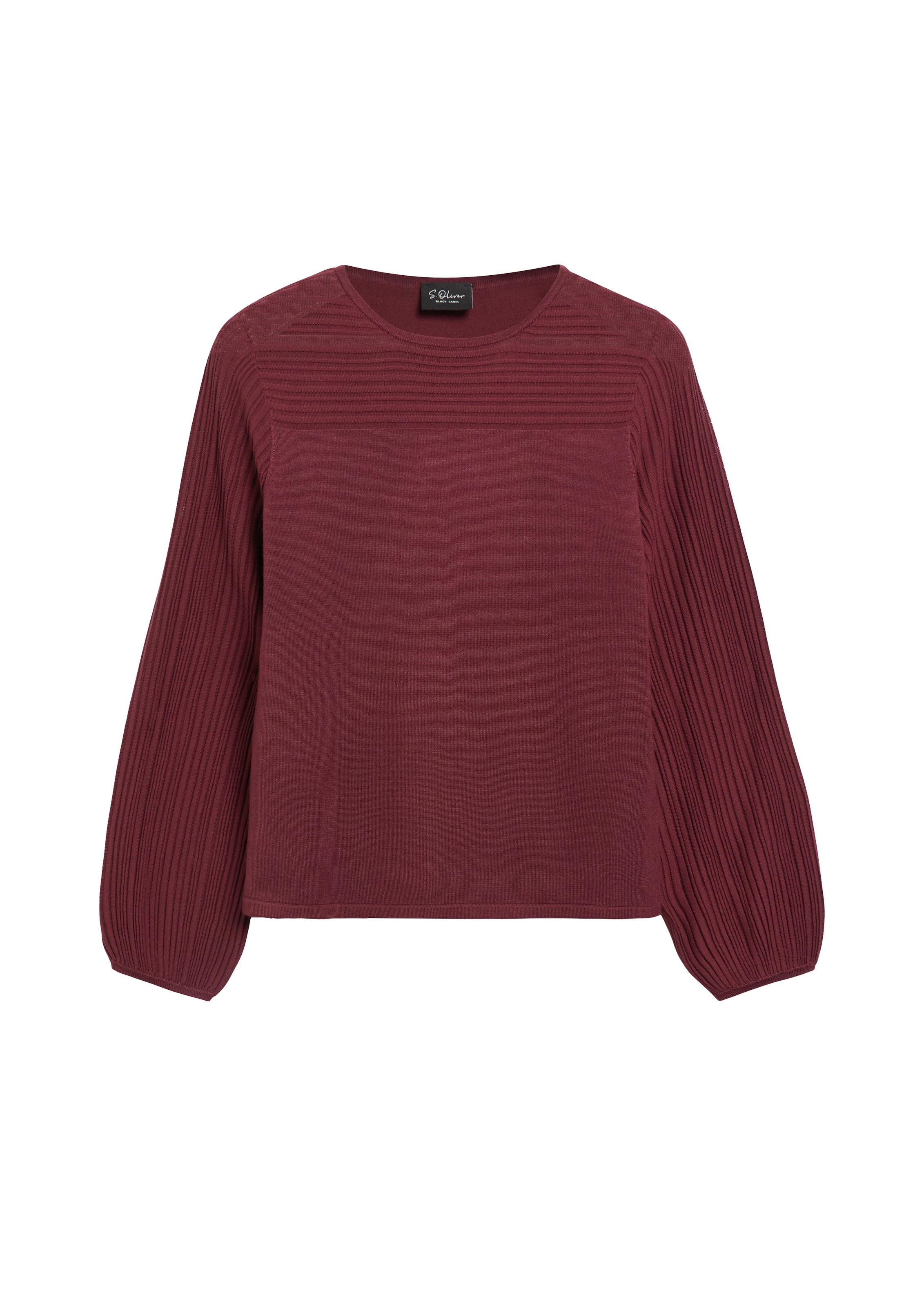 s.Oliver BLACK LABEL Pull en tricot mit Rundhals und Struktur-Optik