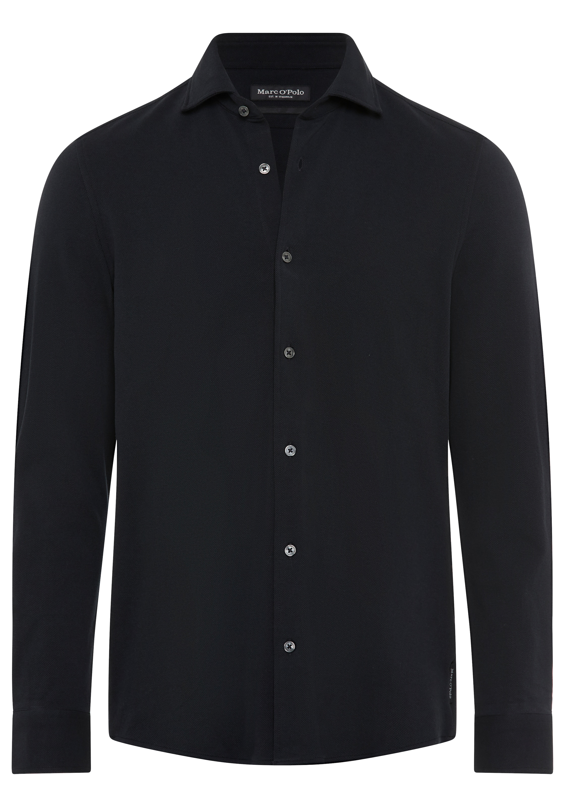 Marc O'Polo Chemise à manches longues coupe ajustée, avec fine structure piqué