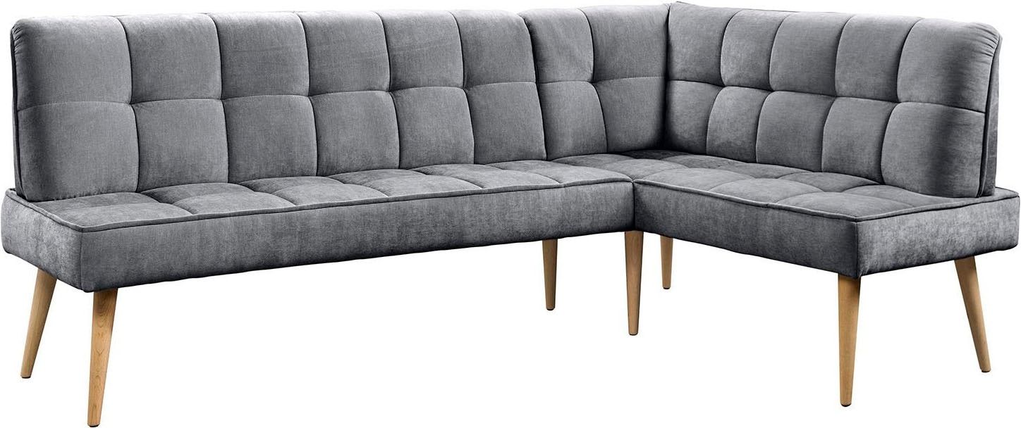 exxpo - sofa fashion Eckbank »Latte« moderne Sitz- und Rückensteppung, bequem und elegant, hoher Holzfuss