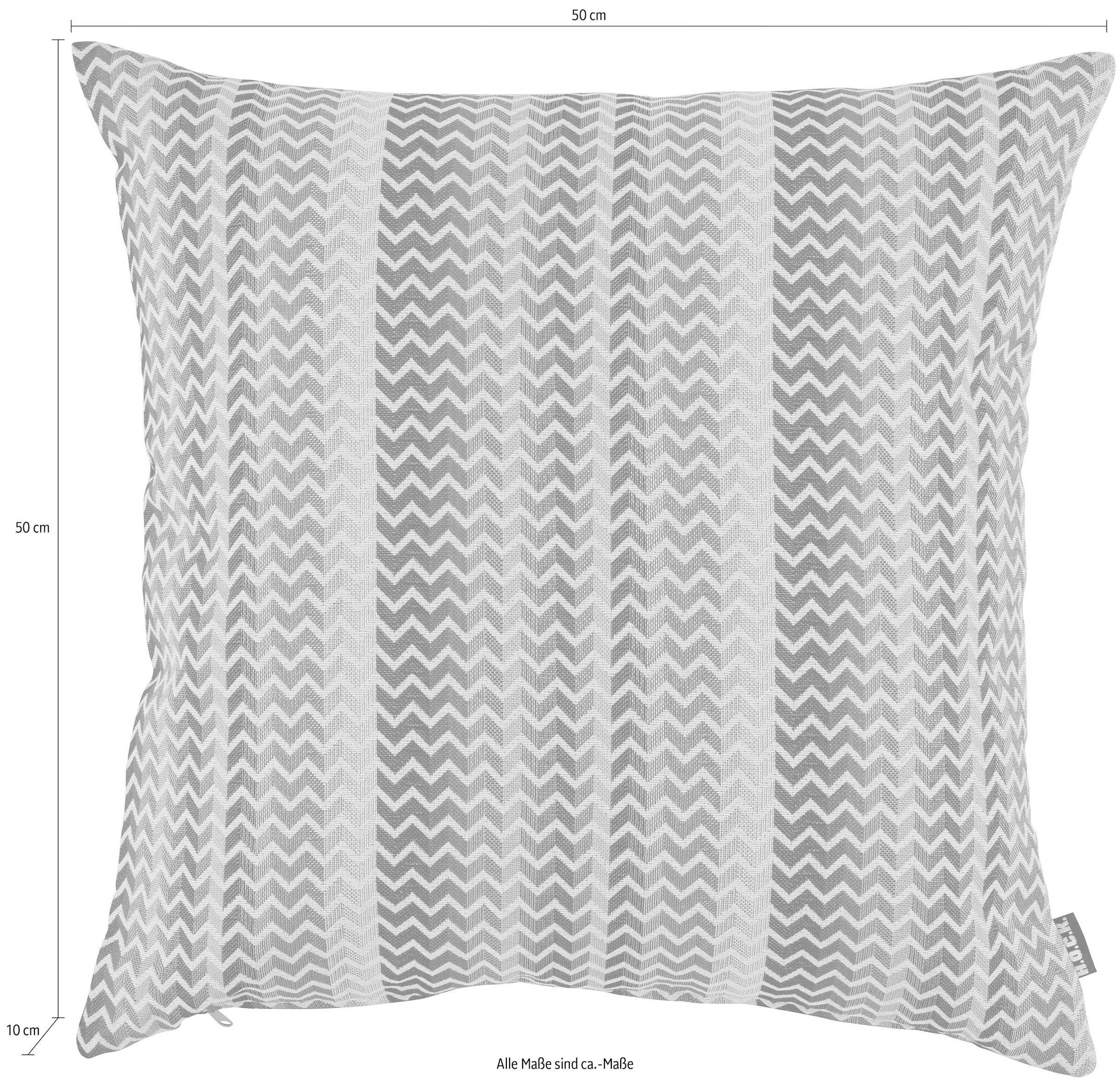 H.O.C.K. Coussin décoratif »Kerem« mit Zackenmuster, Kissenhülle mit Füllung, 1 Stück