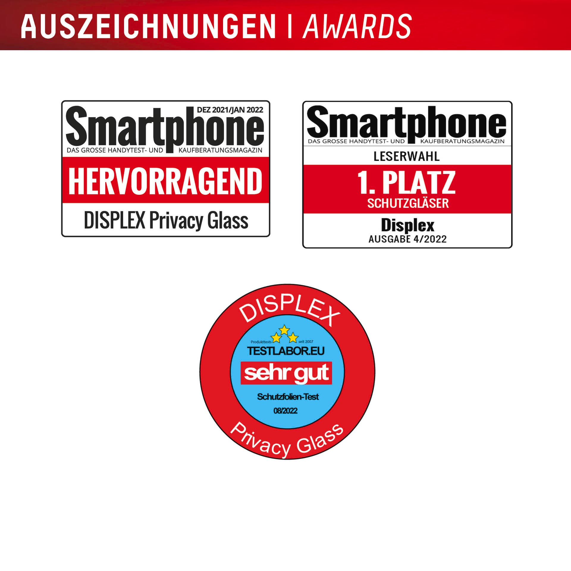 Displex Verre de protection d'écran »Privacy Glass Screen Protector« für Apple iPhone 17 Pro Max Displayschutzfolie, Schutzfolie, Bildschirmschutz, kratz- & stossfest