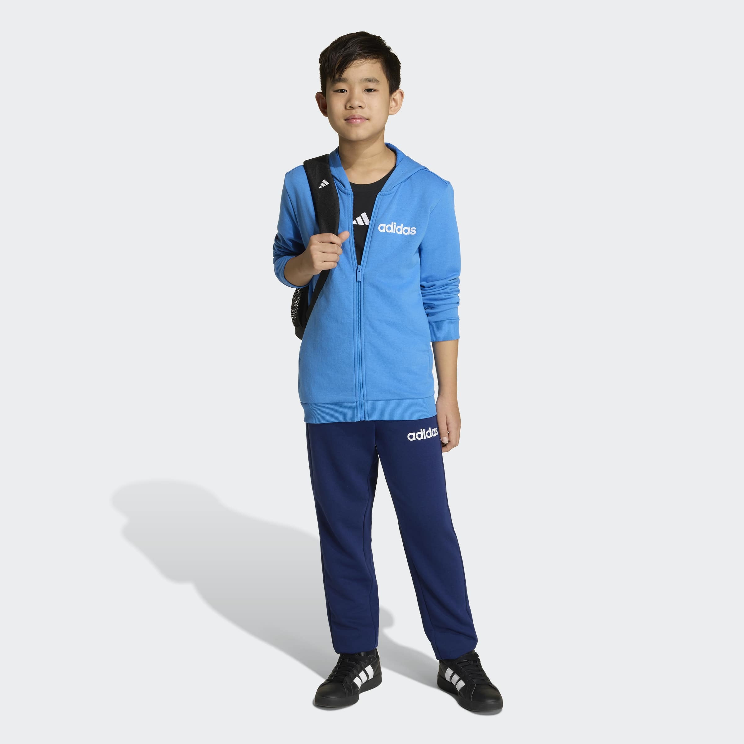 adidas Sportswear Combinaison d'entraînement »ESSENTIALS KINDER« 2 pièces zweiteilig, aus Baumwolle und Polyester, weiches French Terry