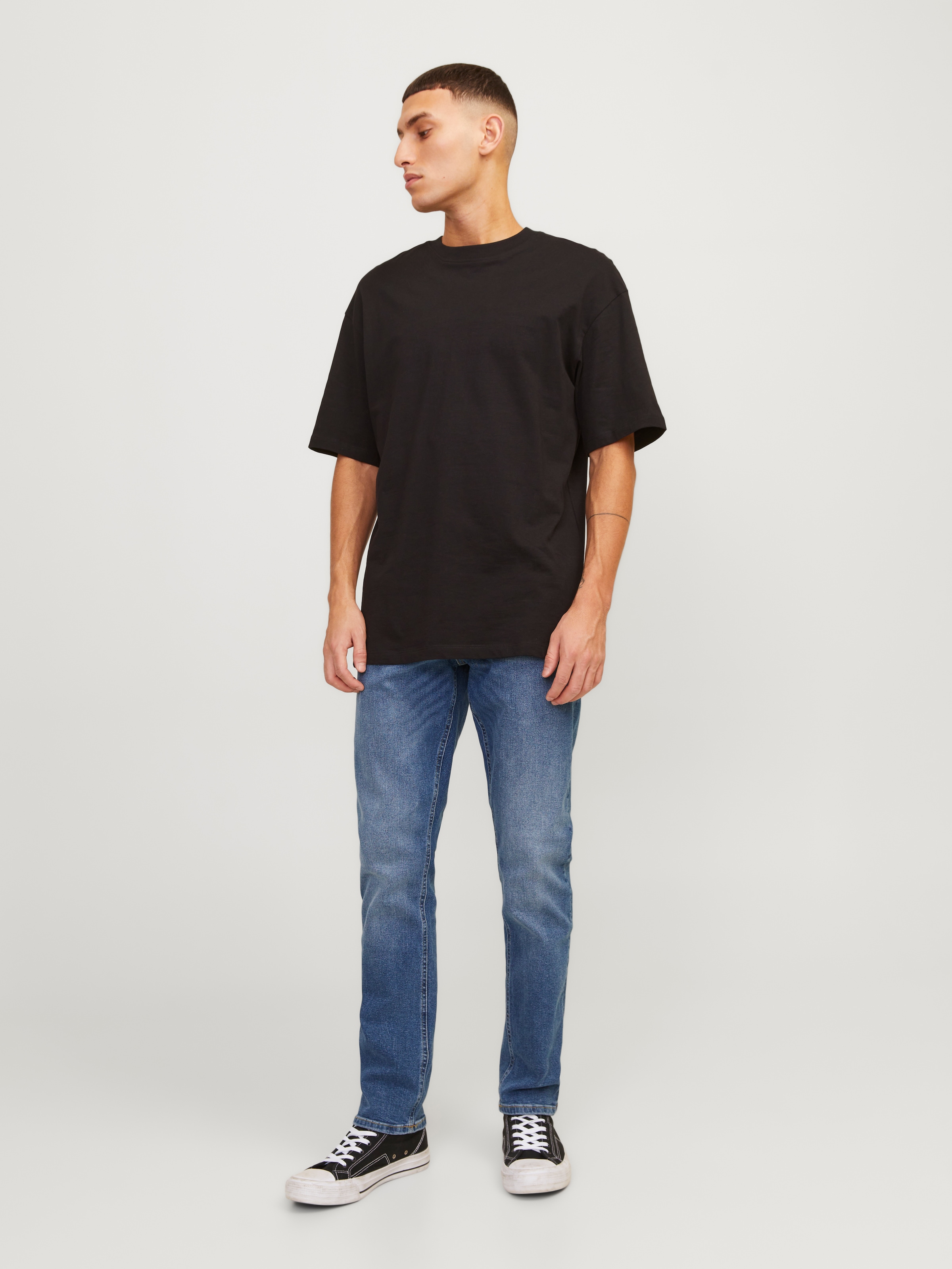 Jack & Jones Slim-fit-Jeans »JJIGLENN Jeans mit schmaler Beinform und Stretch für Komfort«, Denim/Jeans, modisch, slim fit, Baumwollmischung
