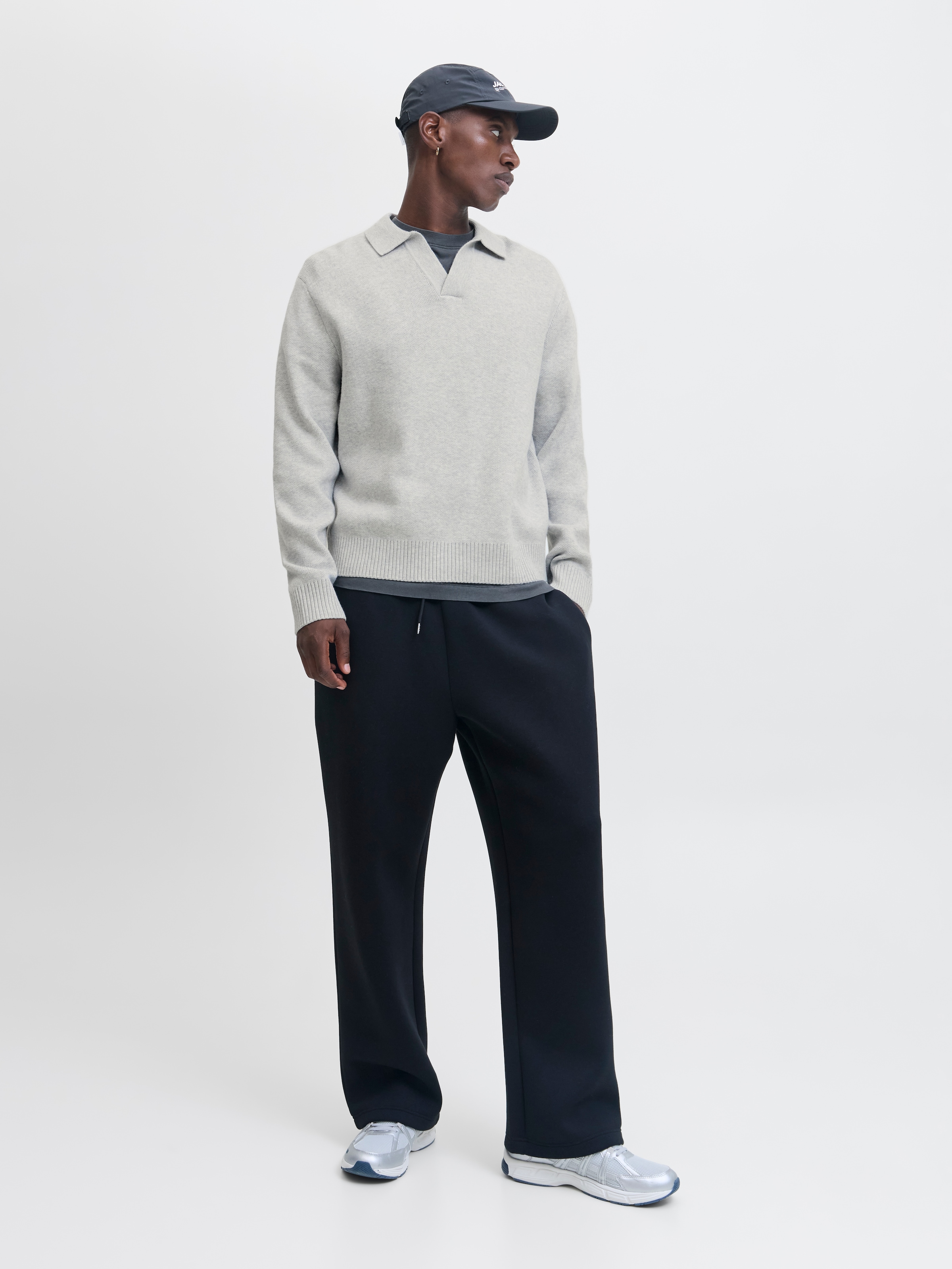 Jack & Jones Strickpullover »JCOCOVER KNIT SPLIT NECK POLO«