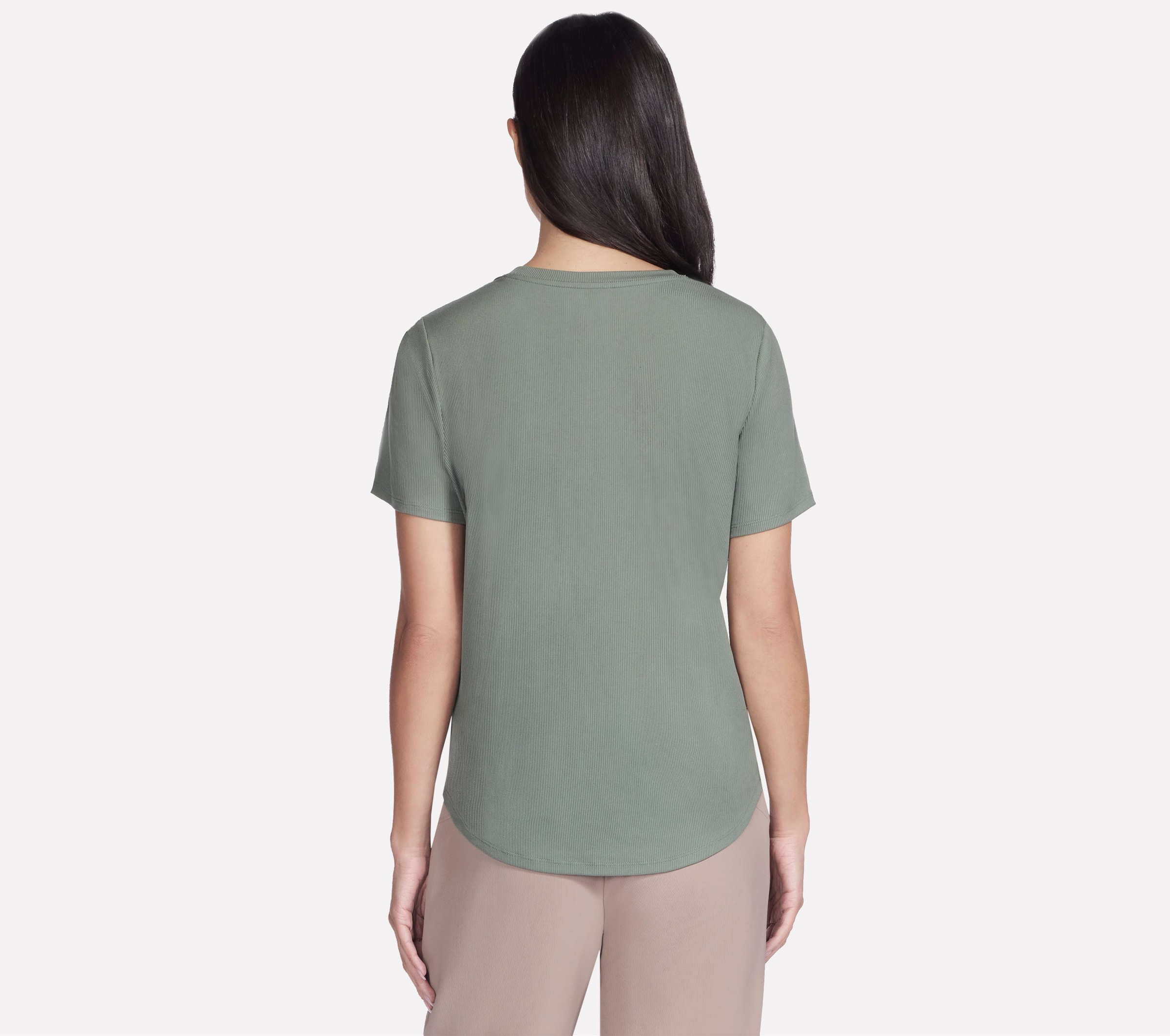 Skechers »GOWALK LUXE RIB TEE« strukturiertes Kurzarm-T-Shirt, mit Rundhalsausschnitt