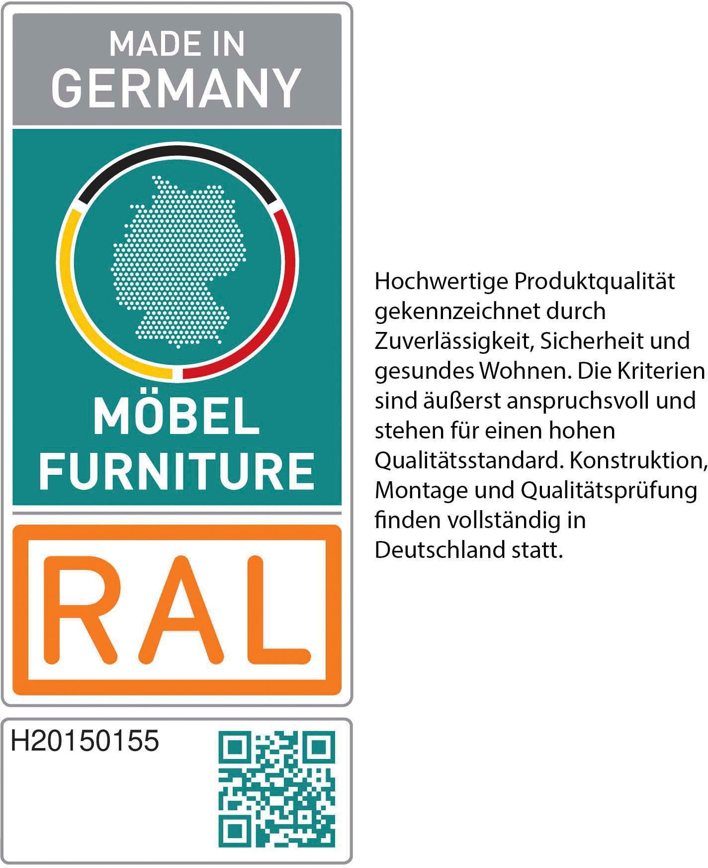 WIEMANN Armoire à portes pliantes »Ohio, Kleiderschrank, Schrank, Garderobe, mit Glasfront, 300 cm« inklusive Einlegeböden & Kleiderstangen, 2 Höhen, MADE IN GERMANY,  inklusive Türdämpfung, hochwertige Glasfront