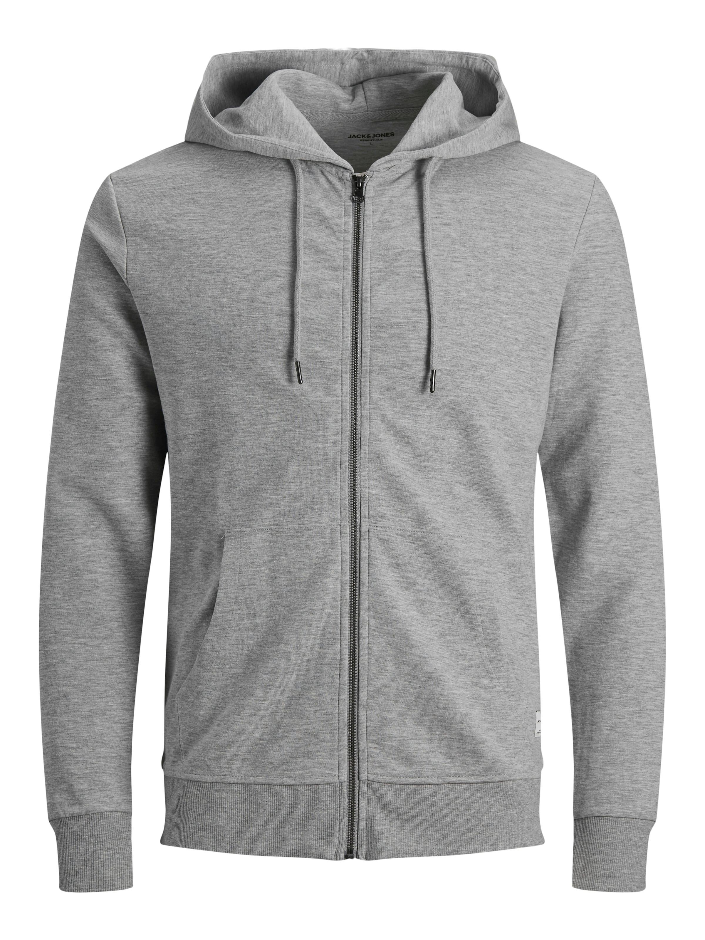 Jack & Jones Sweat à capuche »JJEBASIC Hoodie mit Rippbündchen und angenehmem Tragegefühl« unifarben, modisch, regular fit, Baumwollmischung, Rundhals