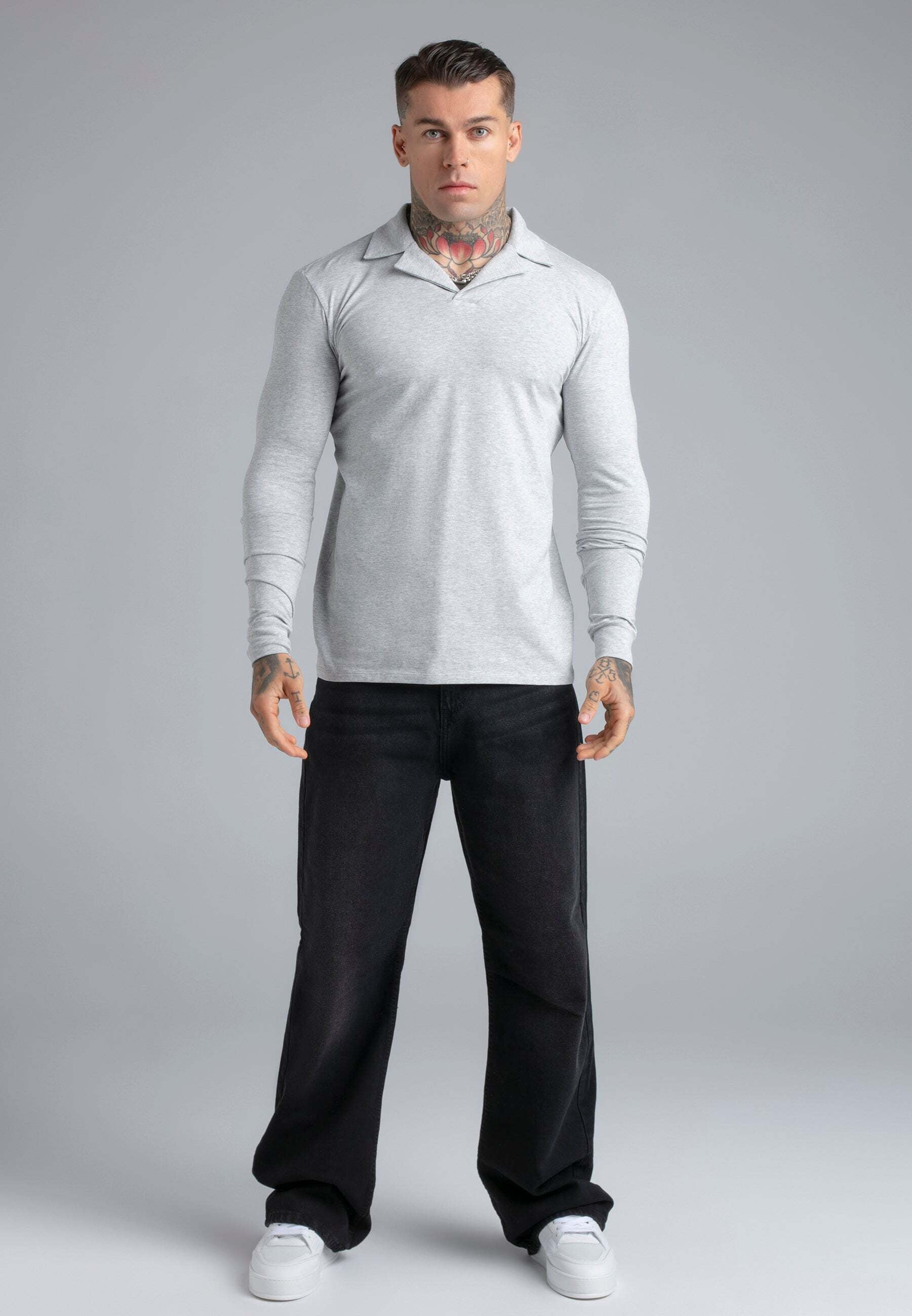 Siksilk Langarm-Poloshirt »Siksilk Langarmpolo Revere«