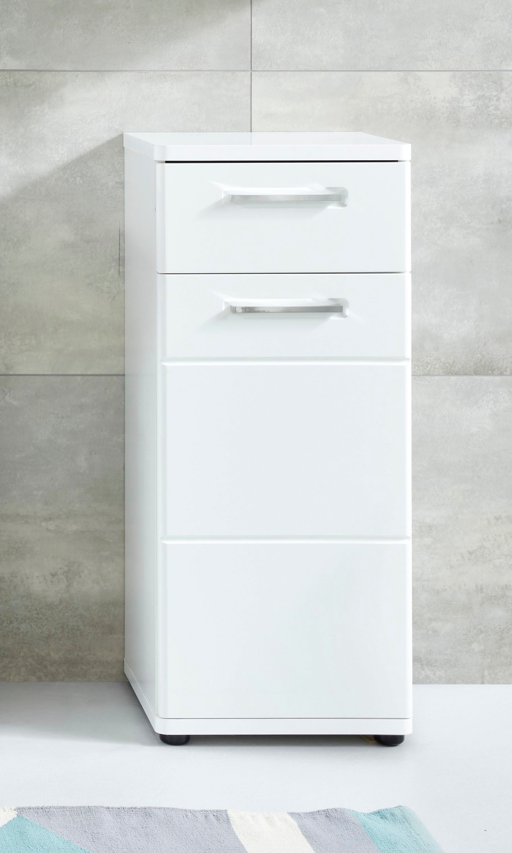 welltime Unterschrank »Mora« Standschrank mit 1 Tür & 1 Schublade - (B/T/H) 37/34/87 cm