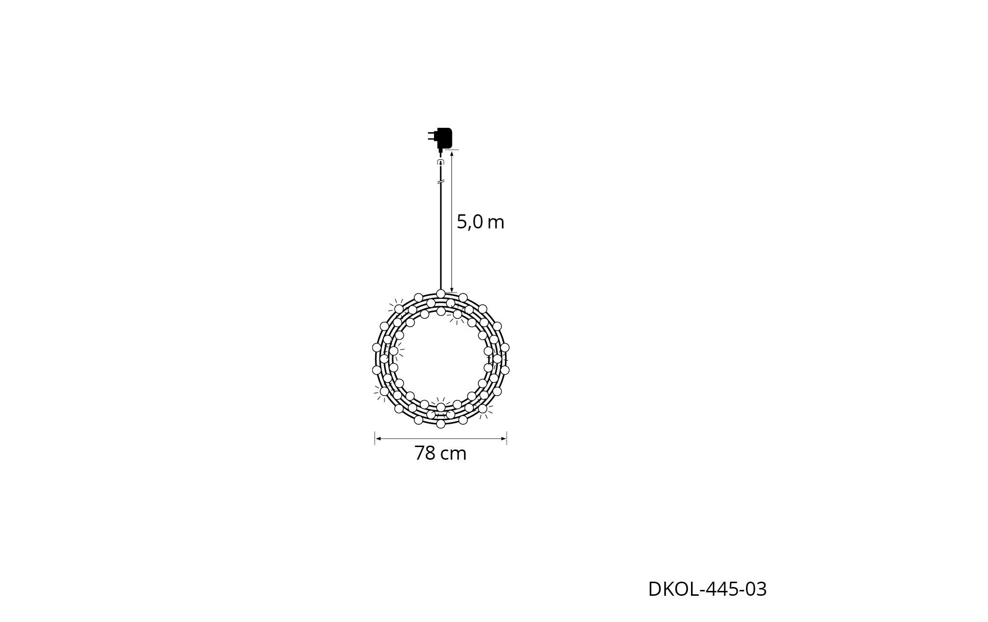 STT Dekohänger »Angel Wreath Nero 78cm«