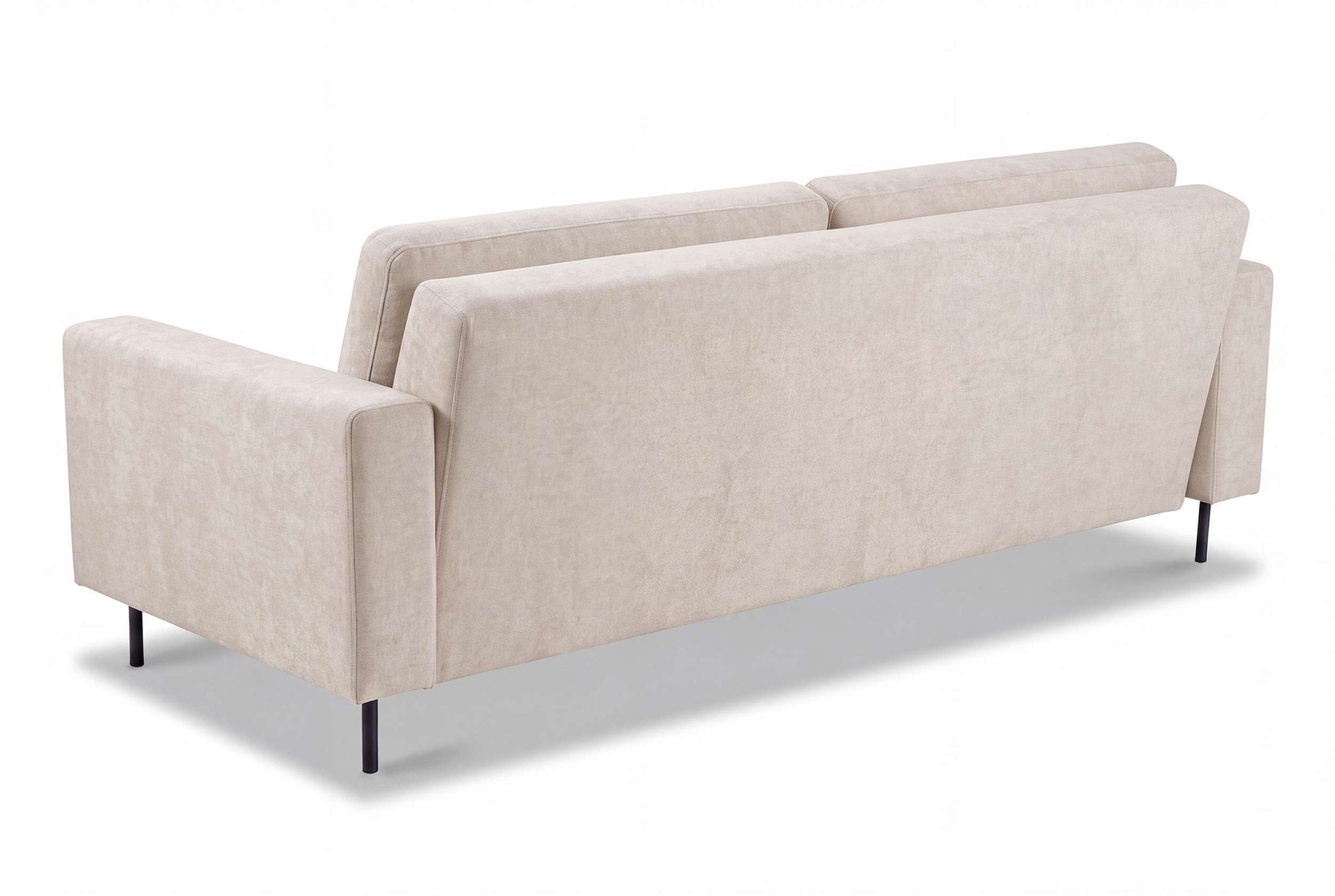 GOODproduct Schlafsofa »Sveeva, 3 Sitzer, Liegefläche 135x190 cm, schwarze Metallfüsse« langlebiger Strukturstoff, mit Wellenunterfederung, viele Farben