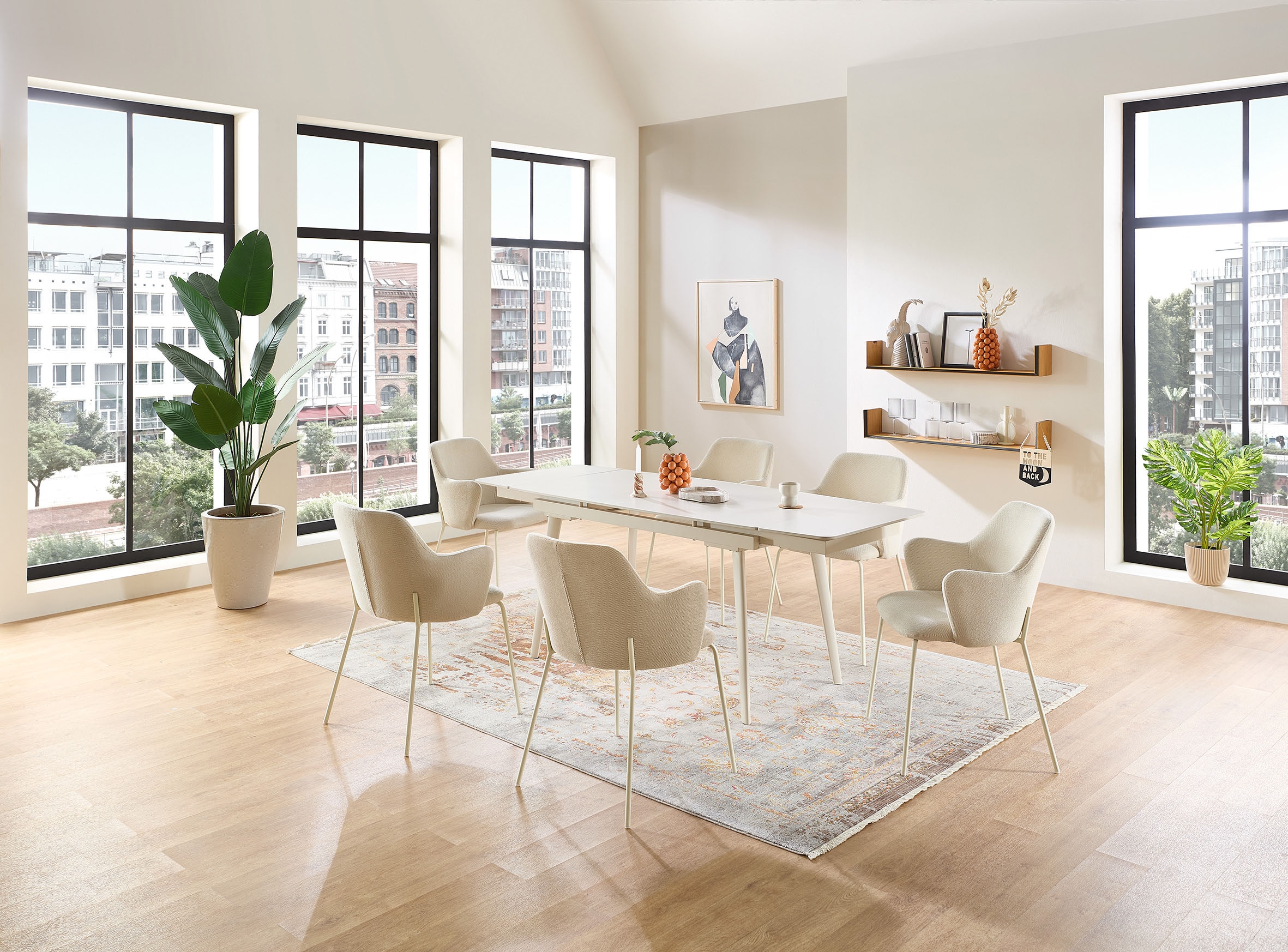 Stolkom Chaise avec accoudoirs »Lissi BxHxT 60x84x44 cm« (Ensemble) 2 cuislargeur 60 cm, structure métallique