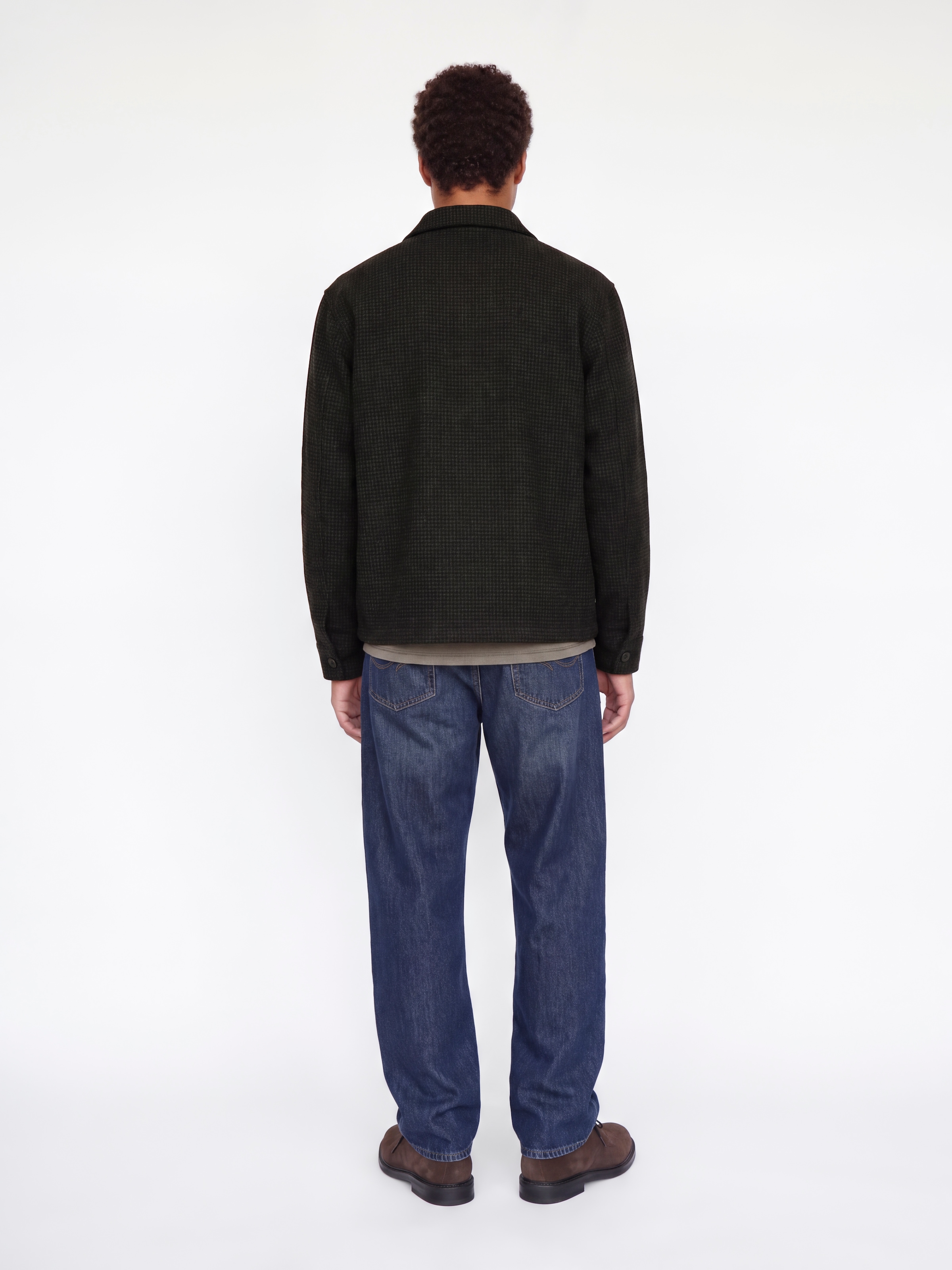 Jack & Jones Chemise à manches longues »JJESOHO OLLIE OVERSHIRT LS SN« mélange de matières, coupe ample