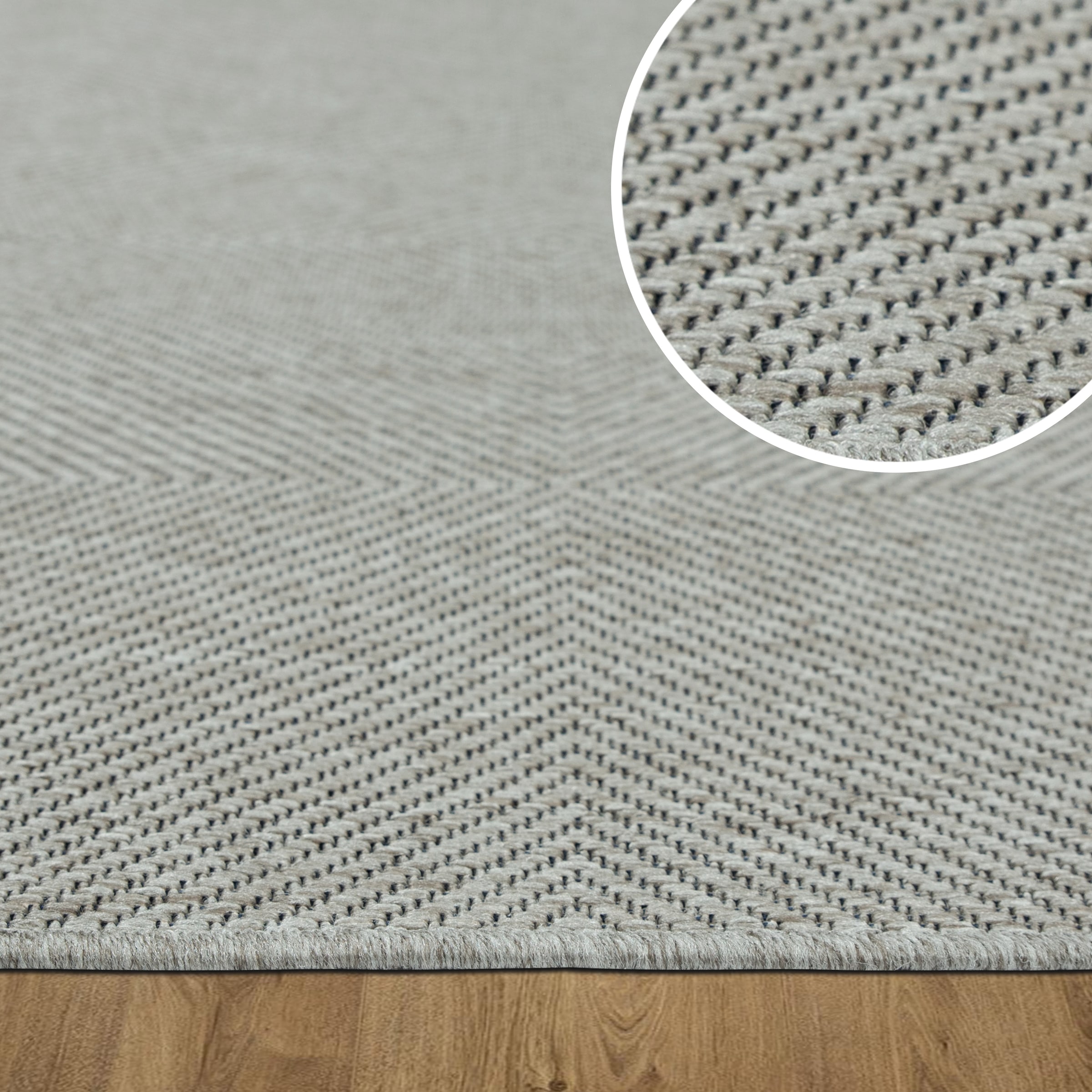 GOODproduct Tapis »Anna, auch als Läufer erhältlich« Rectangulaire 3 mm Höhe adapté intérieur et extérieur, aspect sisal, résistant aux intempéries et aux UV