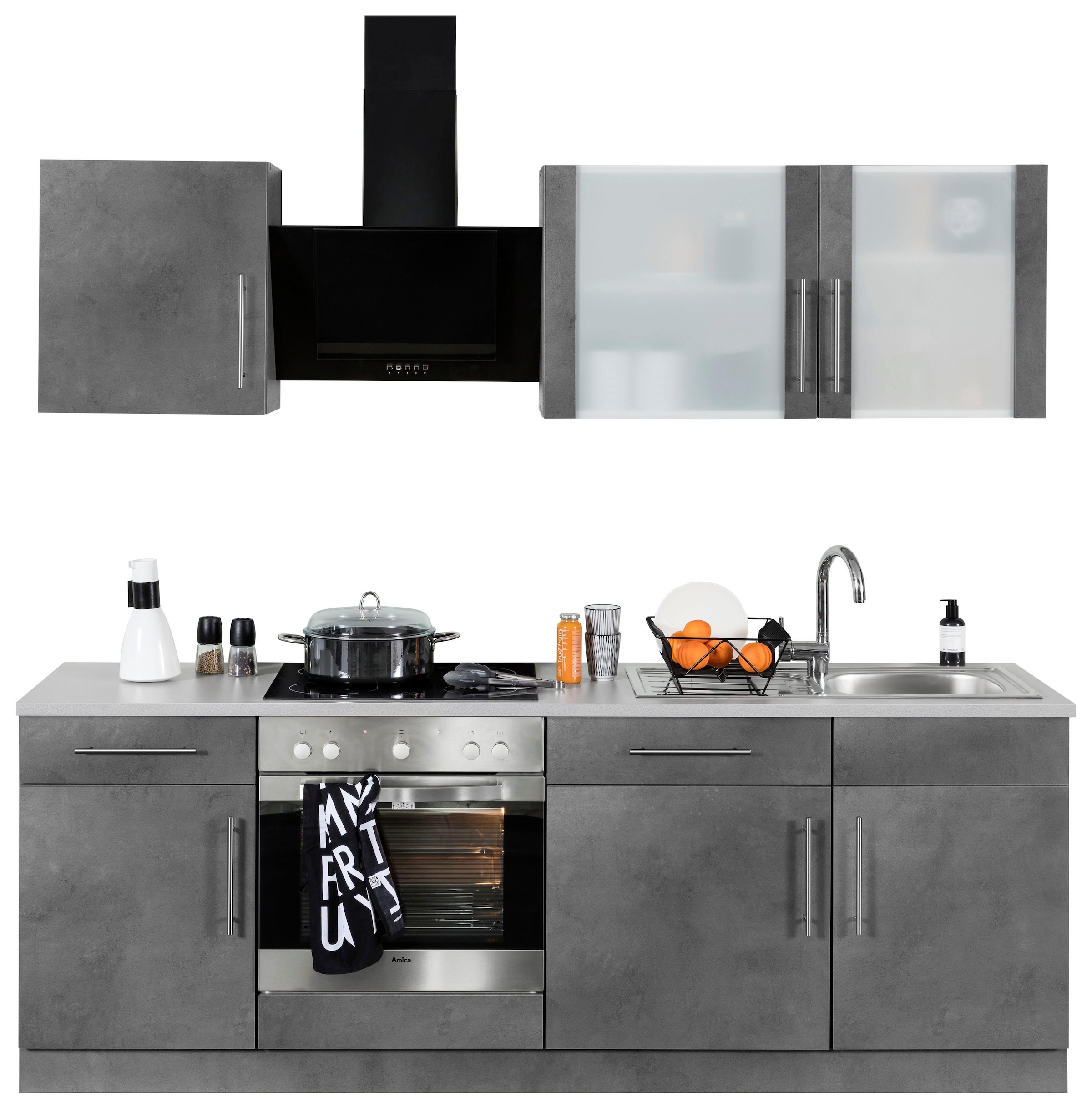 wiho Küchen Kitchenette »Cali, TOPSELLER« ohne E-Geräte, Breite 220 cm