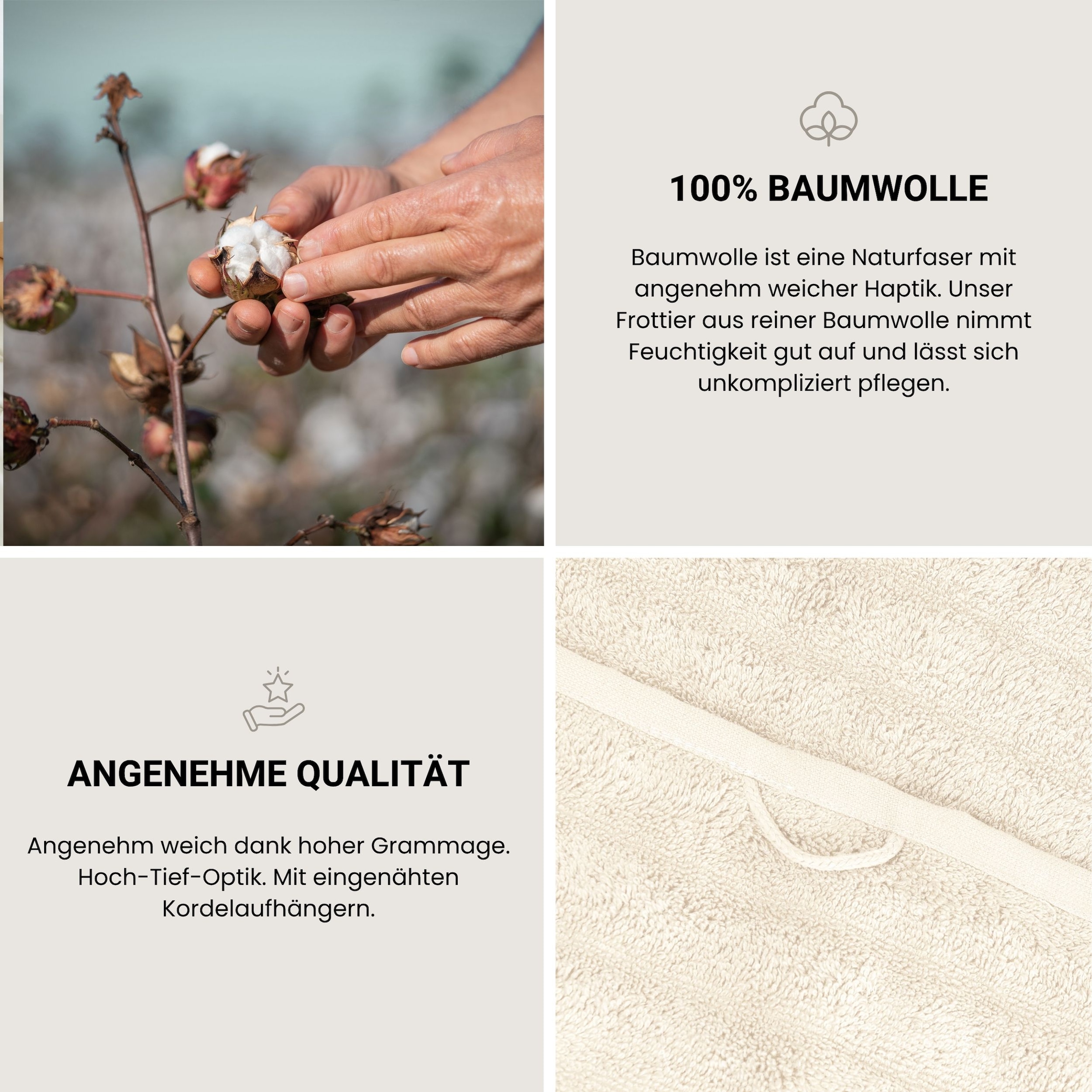 Schiesser Serviettes »Neapel aus 100% Baumwolle mit eleganter Hoch-Tief-Optik« OEKO-TEX® MADE IN GREEN