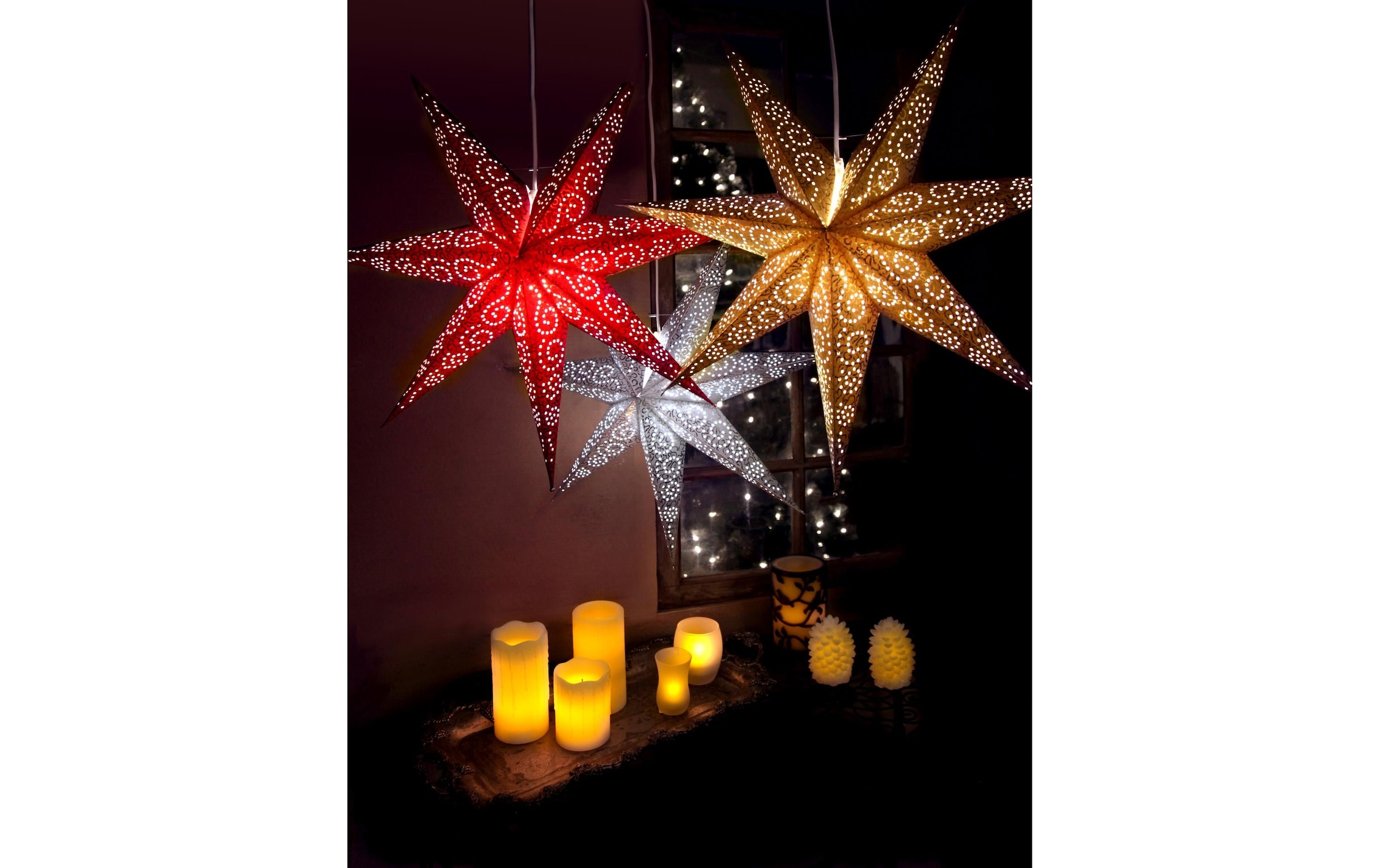 Parforce Traditional Hunting LED Dekolicht »Trading Papierstern Antique«