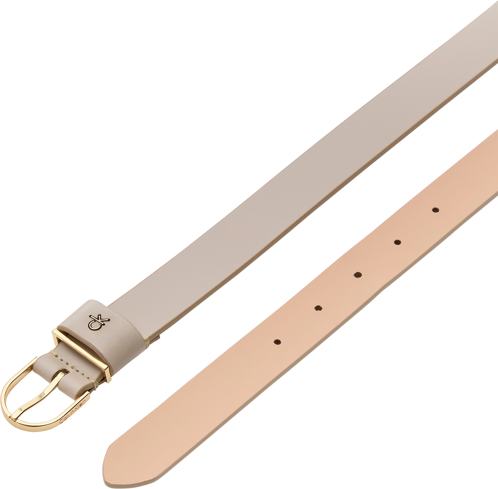 Calvin Klein Ceinture en cuir »CK METAL LOOP ROUND BUCKLE 25MM« Grössenverstellbar