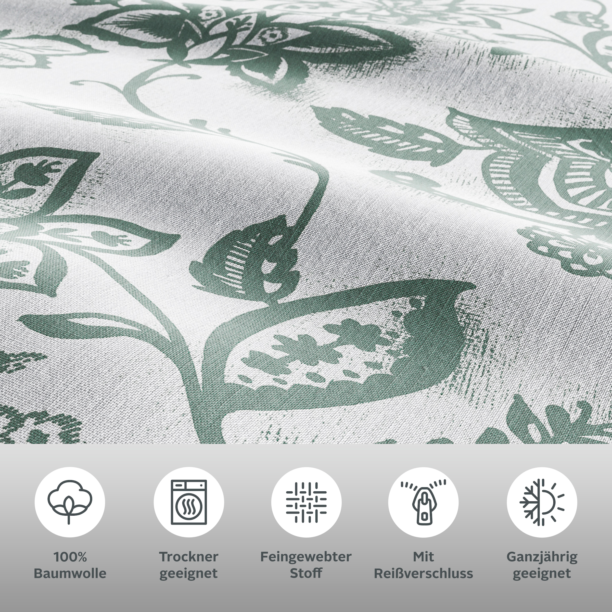 andas Linge de lit »Nordby« 2 tlg. Bettwäsche aus Baumwolle, skandinavisches Design, ab Grösse 135x200 cm