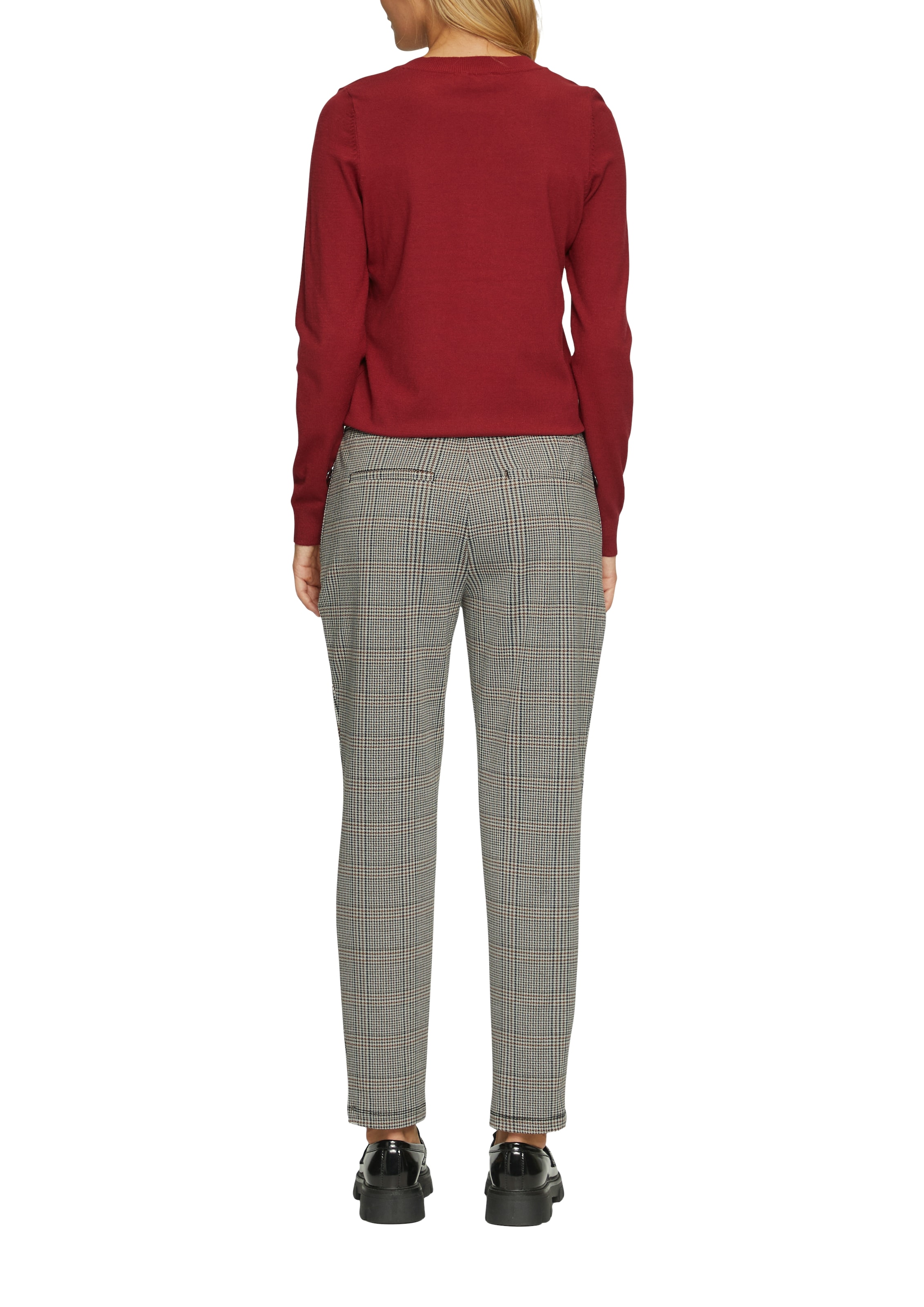 s.Oliver Pantalon en tissu  Sommerhose mit Karo Muster