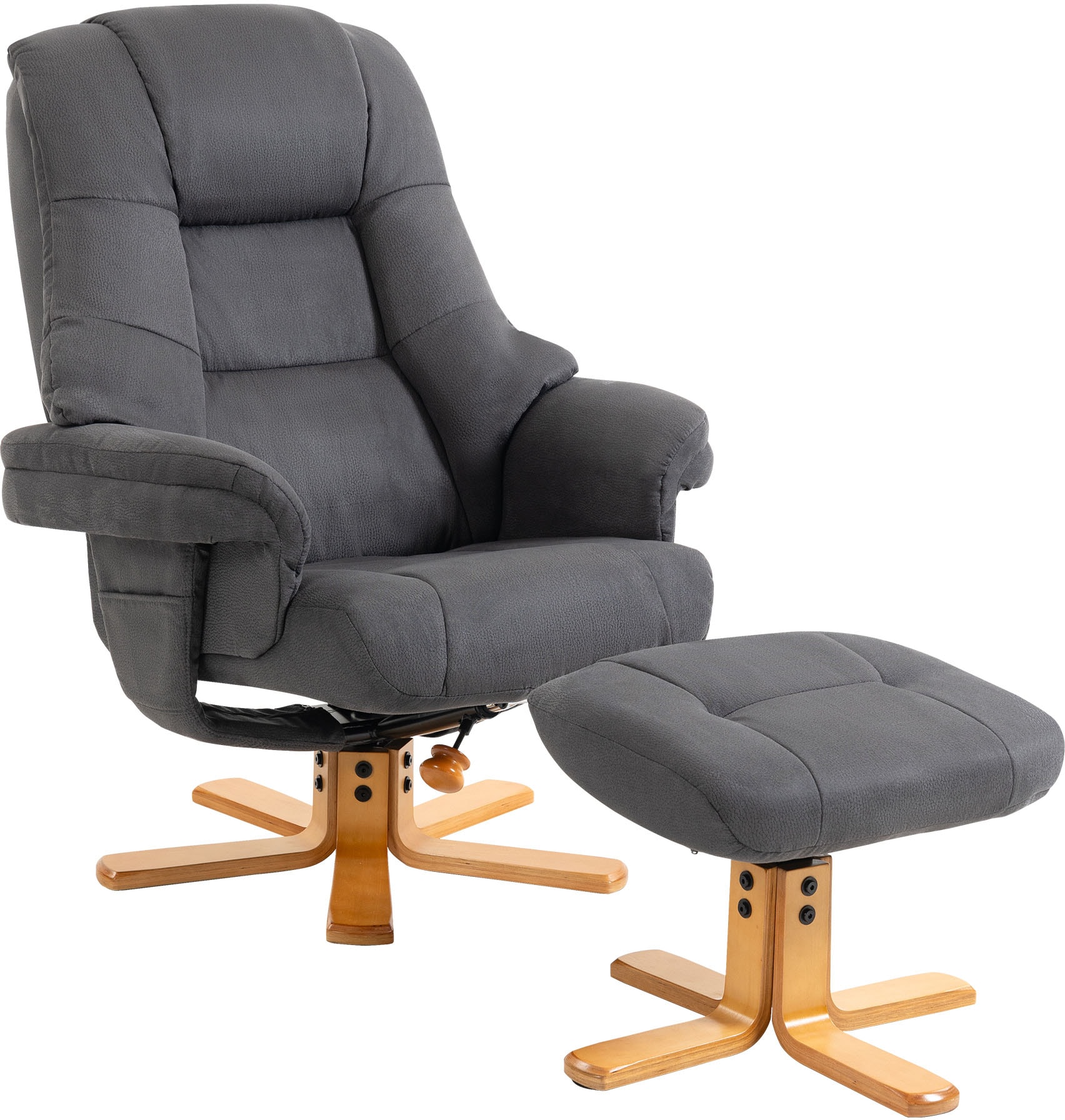 Duo Collection TV-Sessel »Bordeaux« mit Hocker und Relaxfunktion, 360 Grad drehbar